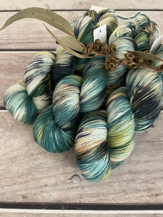 Inclement Weather ooak - 4 ply merino/ nylon sock yarn- Darjeeling