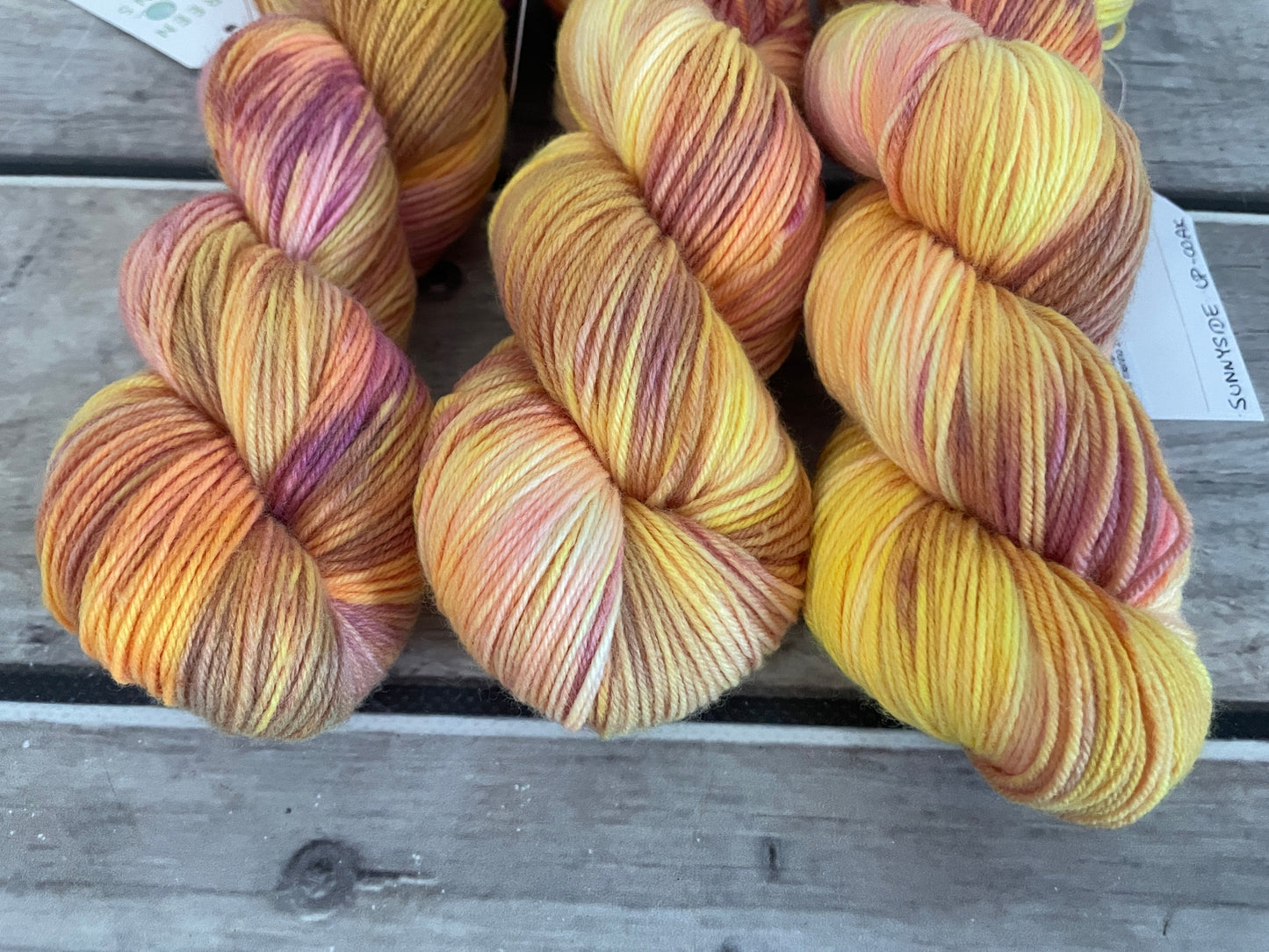 Sunnyside Up ooak - 4 ply merino/ nylon sock yarn- Darjeeling