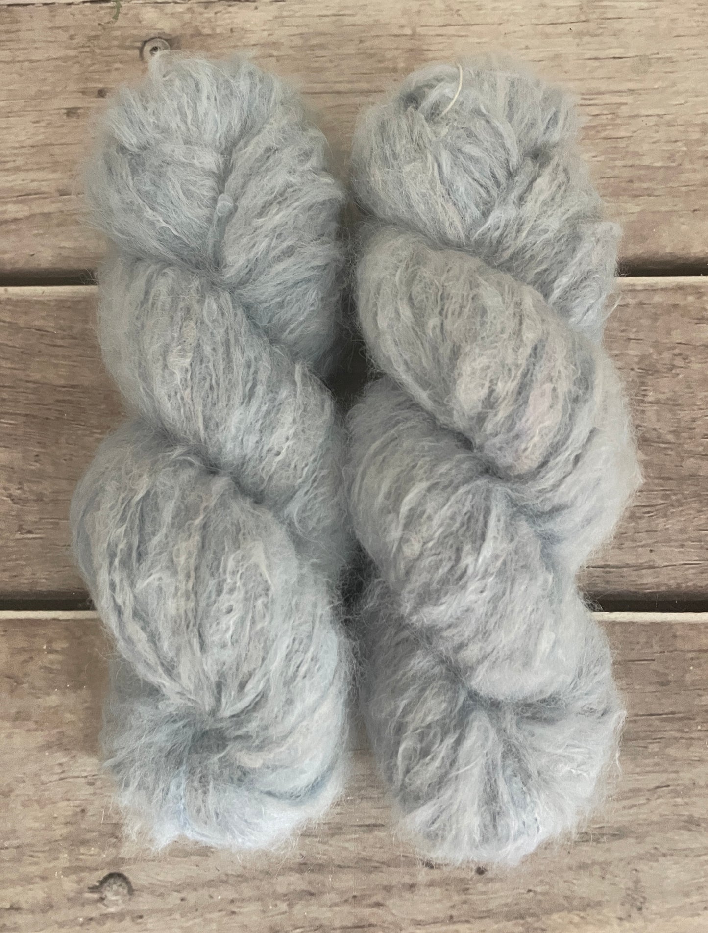 Ice Blue - 8 ply suri/silk fluff - Rosehip DK