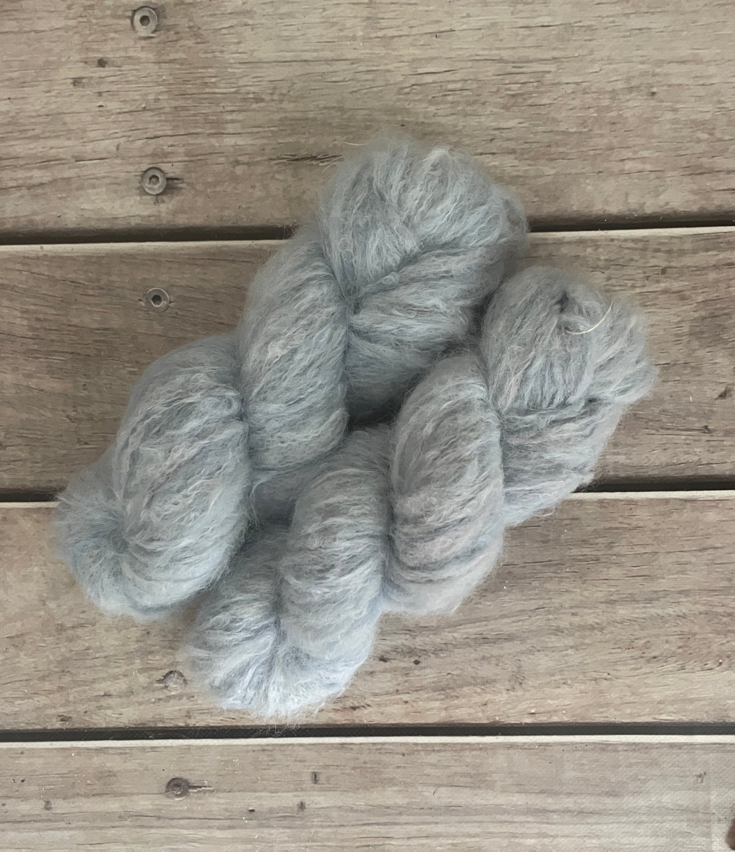 Ice Blue - 8 ply suri/silk fluff - Rosehip DK