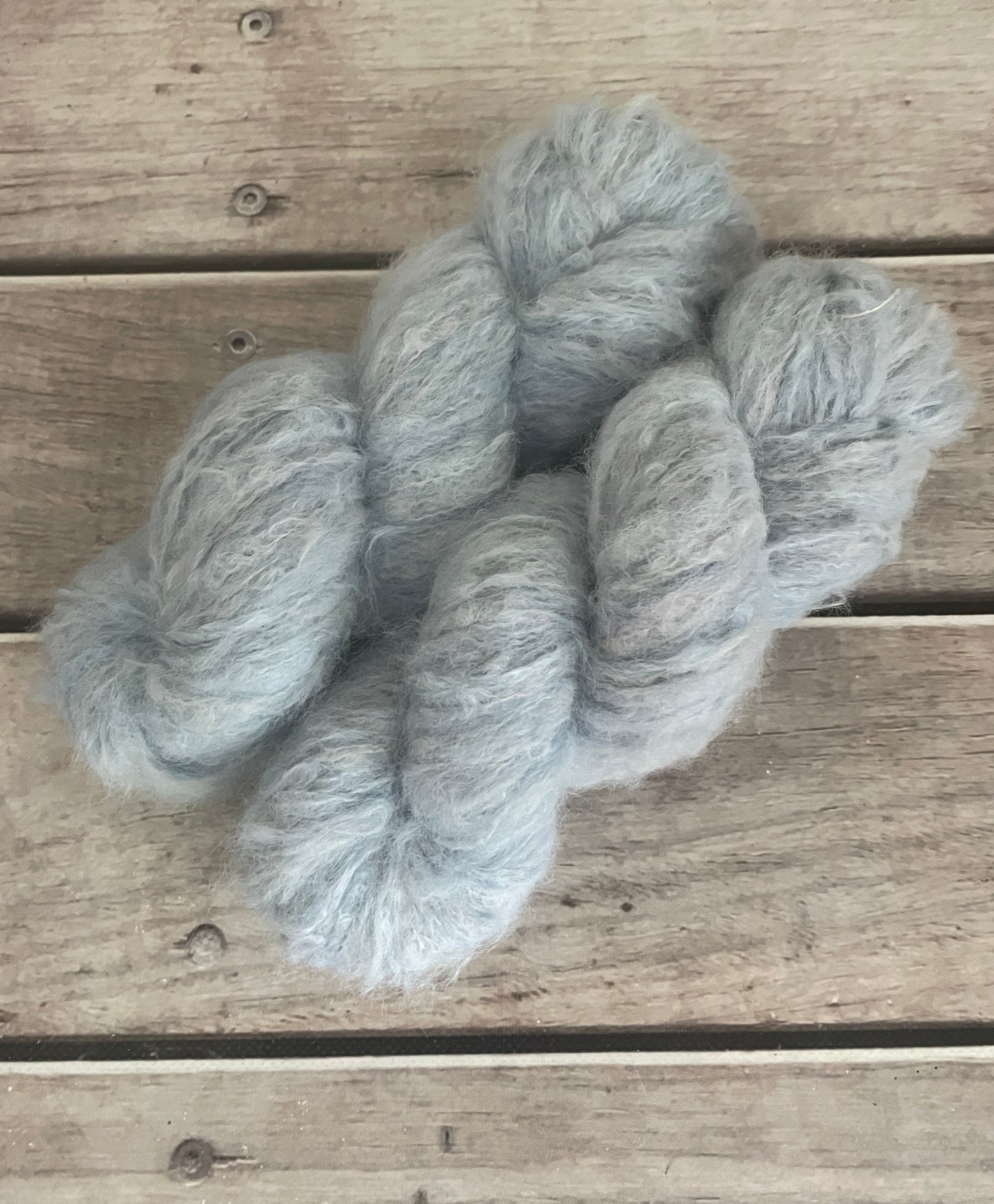 Ice Blue - 8 ply suri/silk fluff - Rosehip DK