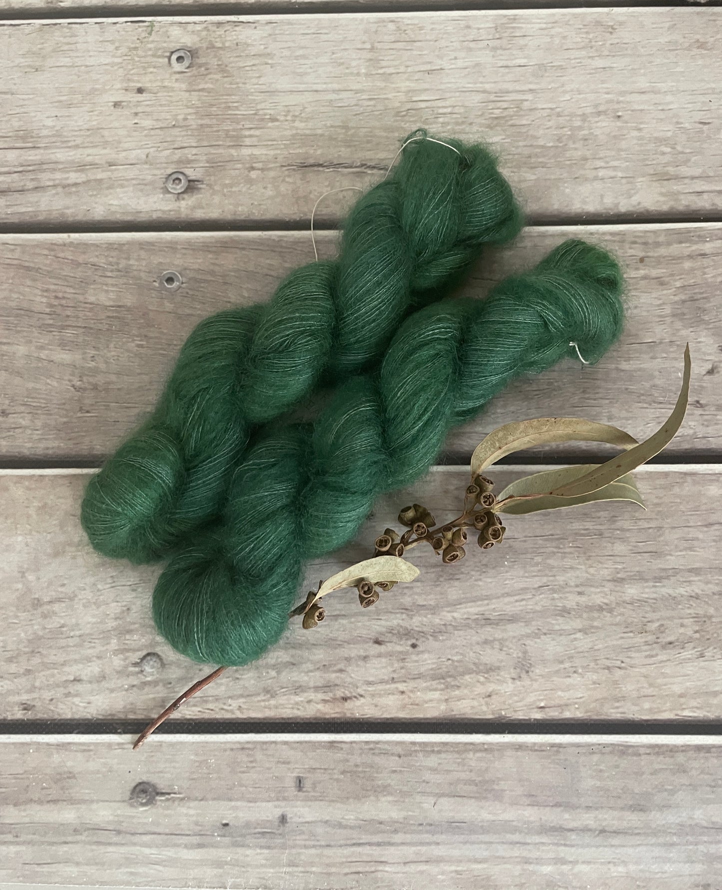 Forest Moss - on Silk and Mohair - Shui Yun, 2 ply/laceweight