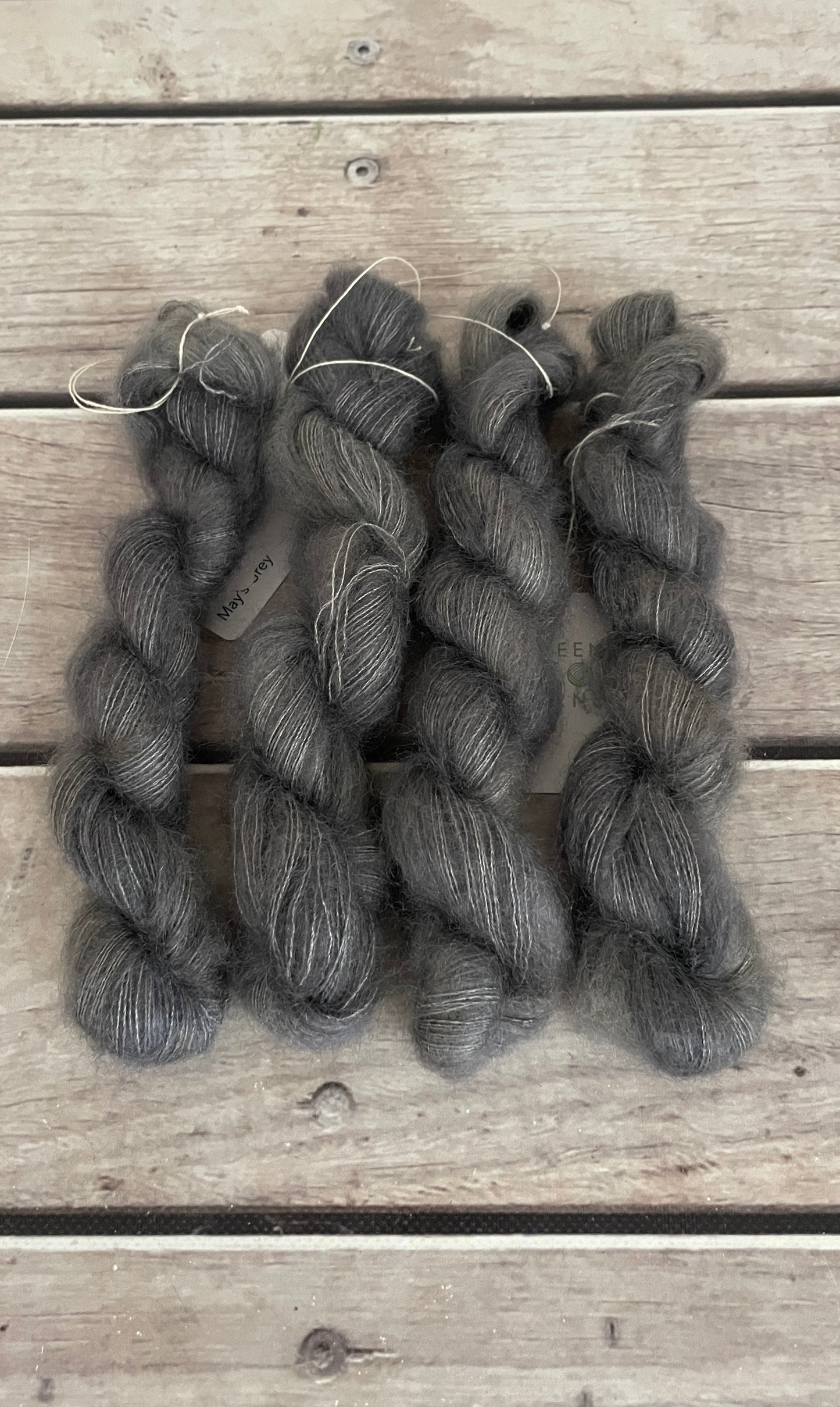 May's Grey - on Shui Yun mini 20gms - silk/mohair - lace weight, 2 ply