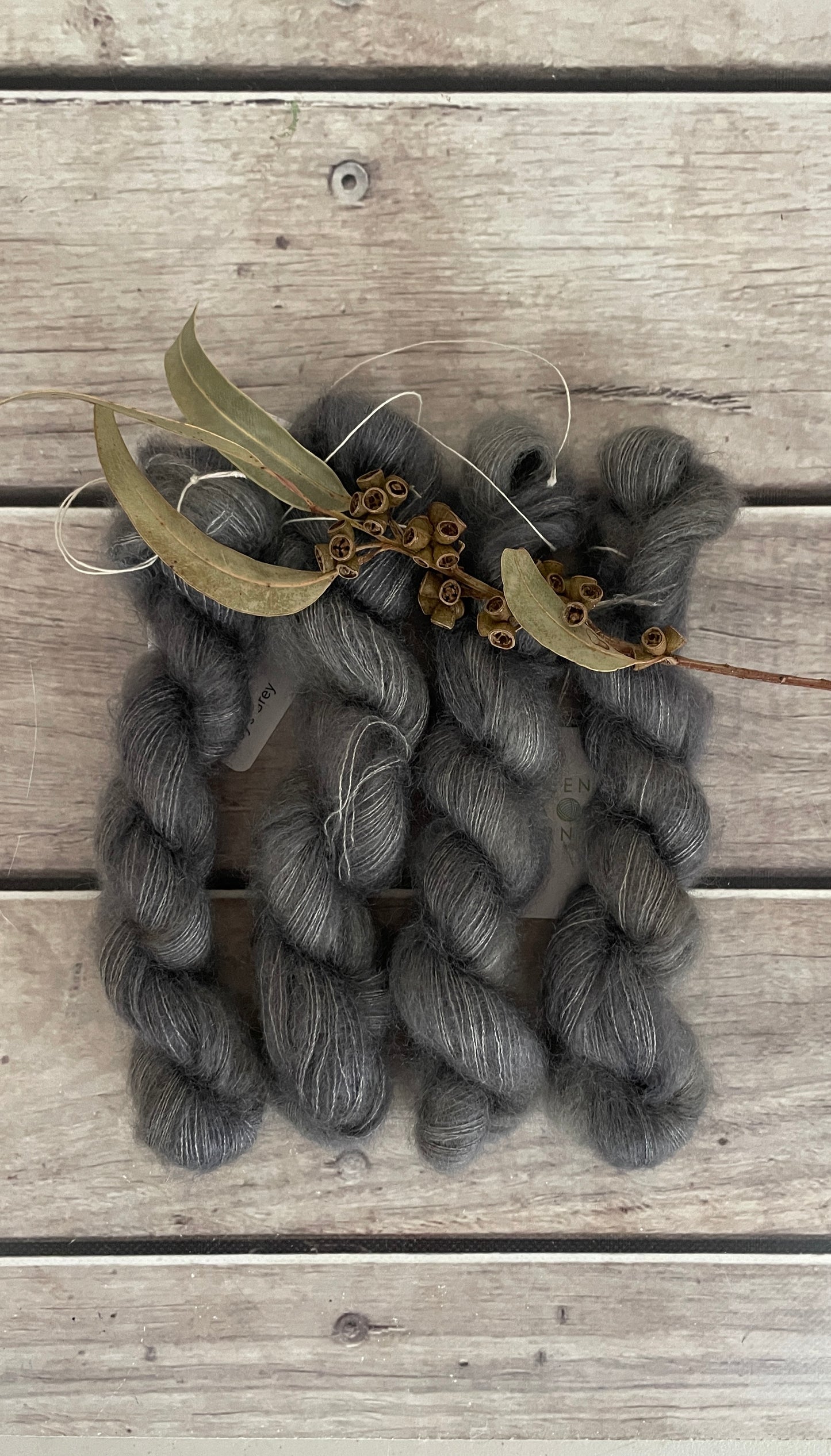 May's Grey - on Shui Yun mini 20gms - silk/mohair - lace weight, 2 ply