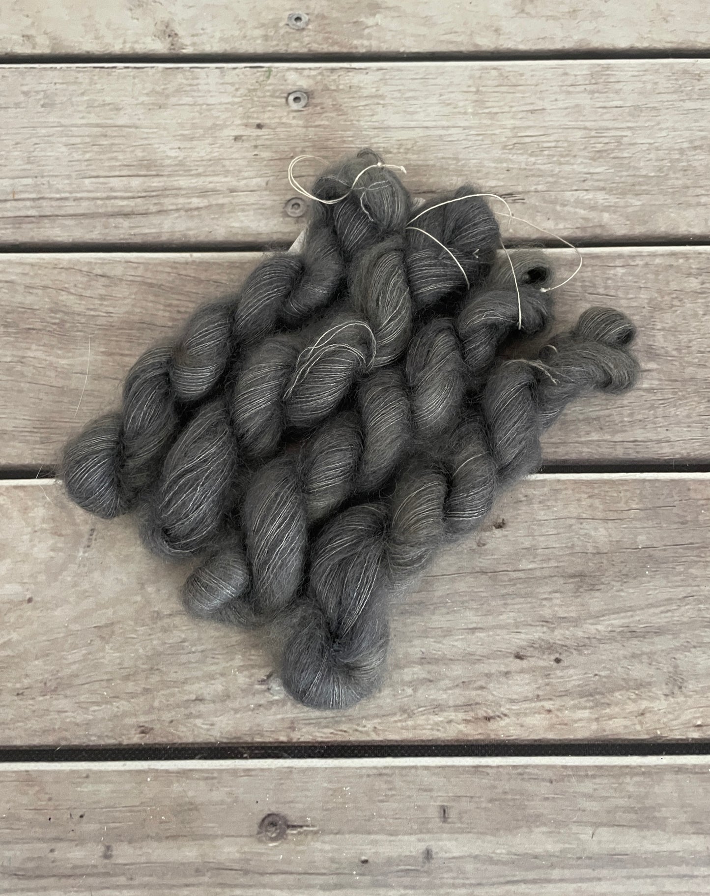 May's Grey - on Shui Yun mini 20gms - silk/mohair - lace weight, 2 ply