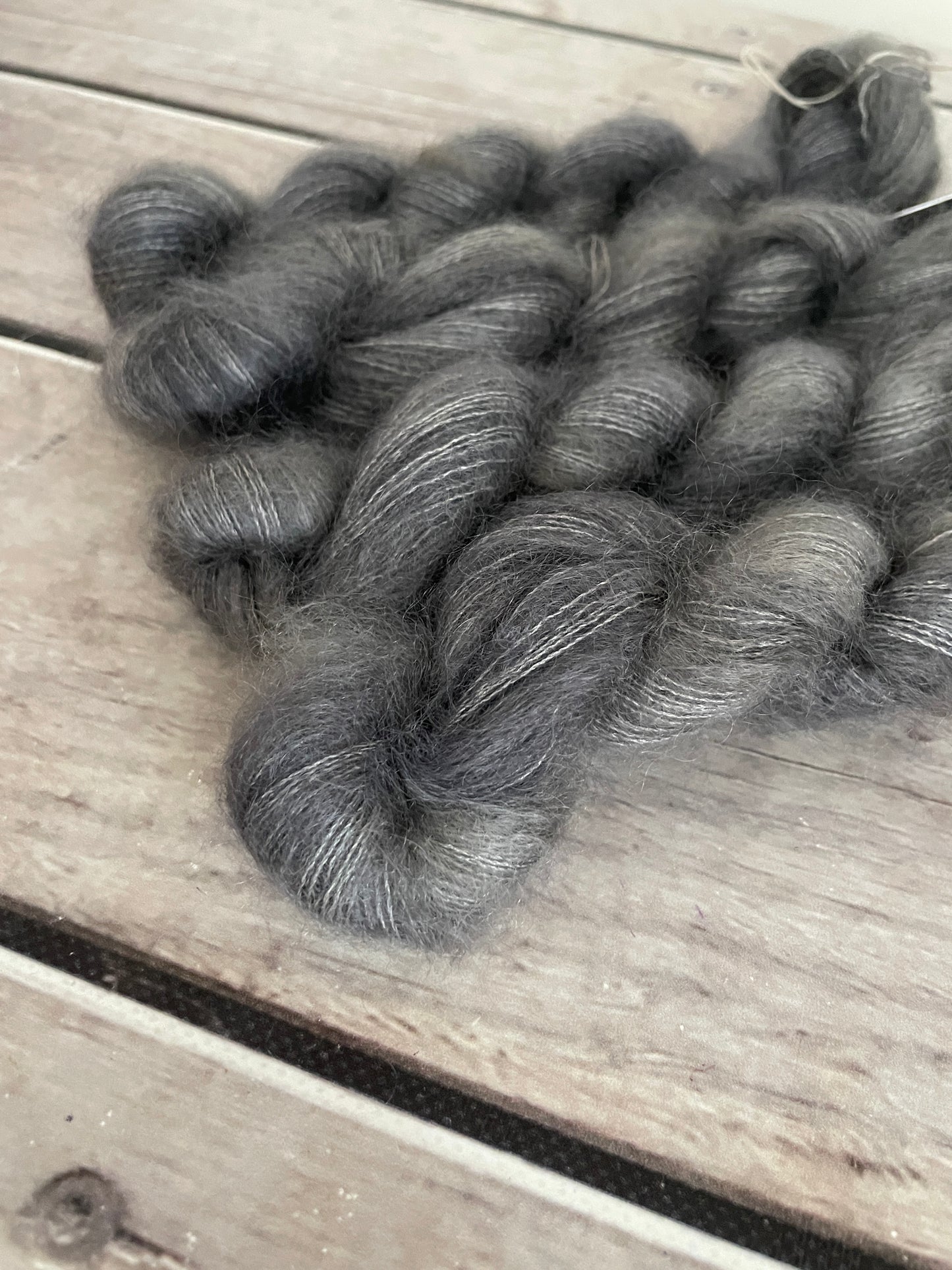 May's Grey - on Shui Yun mini 20gms - silk/mohair - lace weight, 2 ply