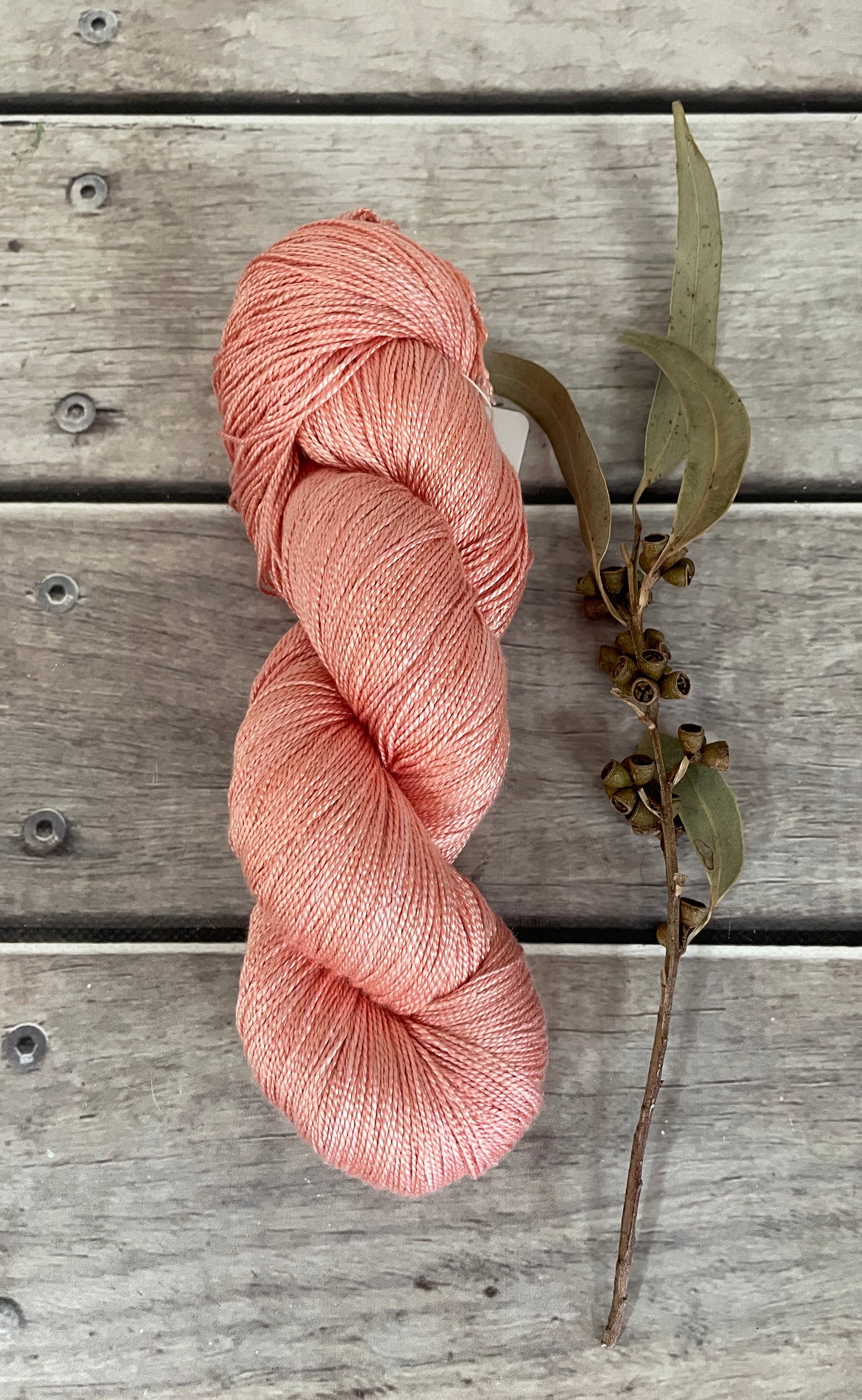 Flamingoes - 4 ply Mulberry silk - Ginseng f