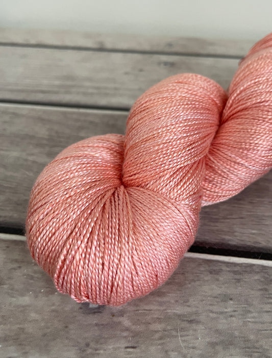 Flamingoes - 4 ply Mulberry silk - Ginseng f