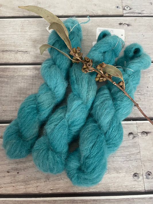 Eucalyptus Pool ooak - 3 Ply baby suri/silk - Fenugreek