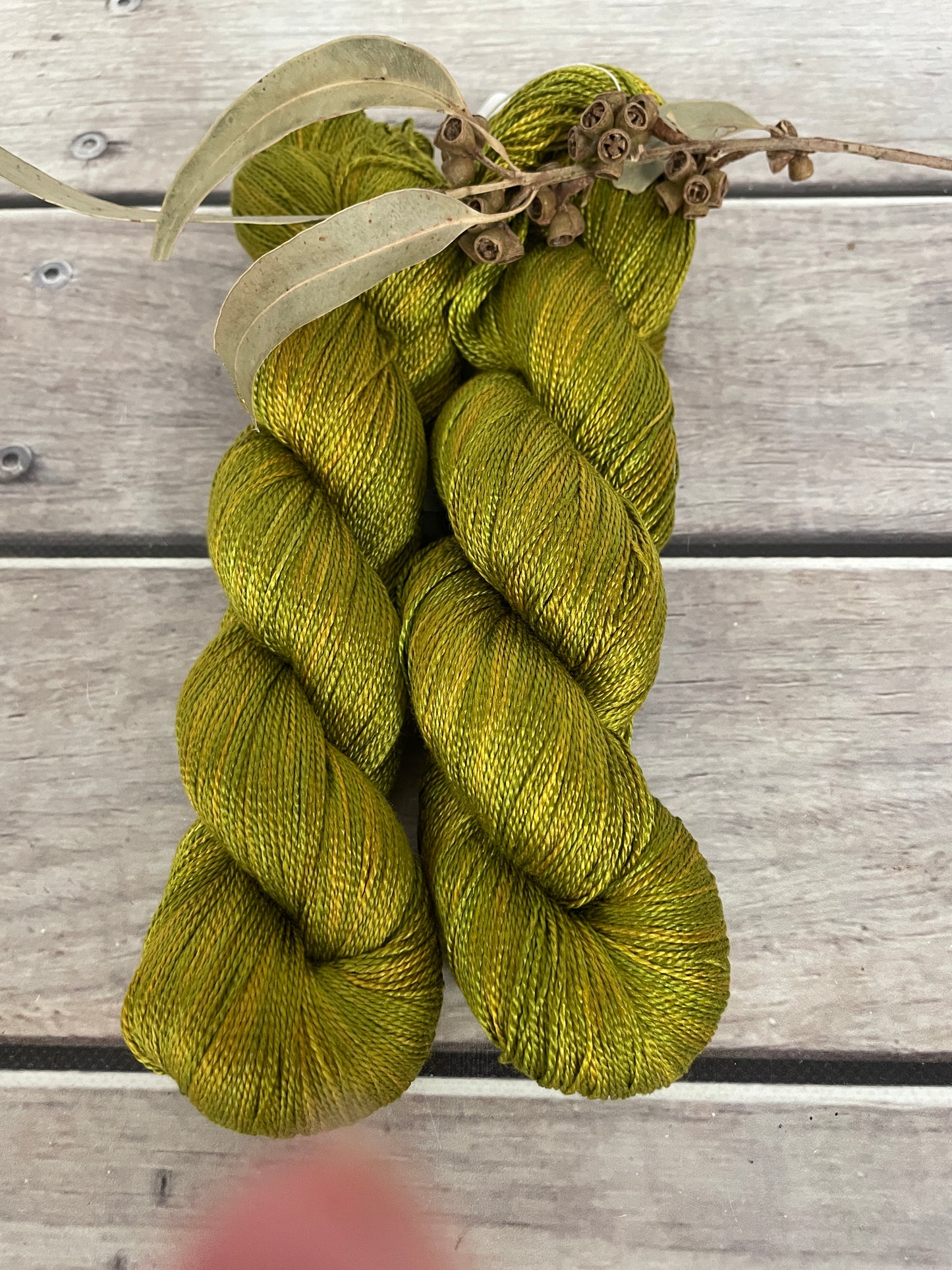 Pickle  - 3 ply pure silk yarn - Ginseng hl