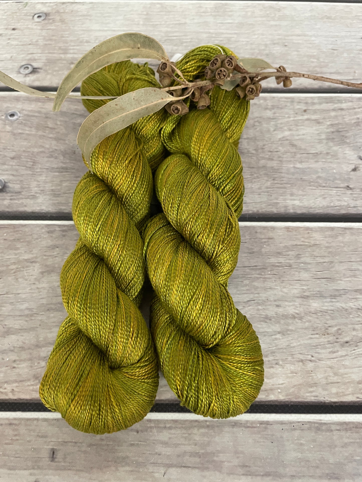 Pickle  - 3 ply pure silk yarn - Ginseng hl