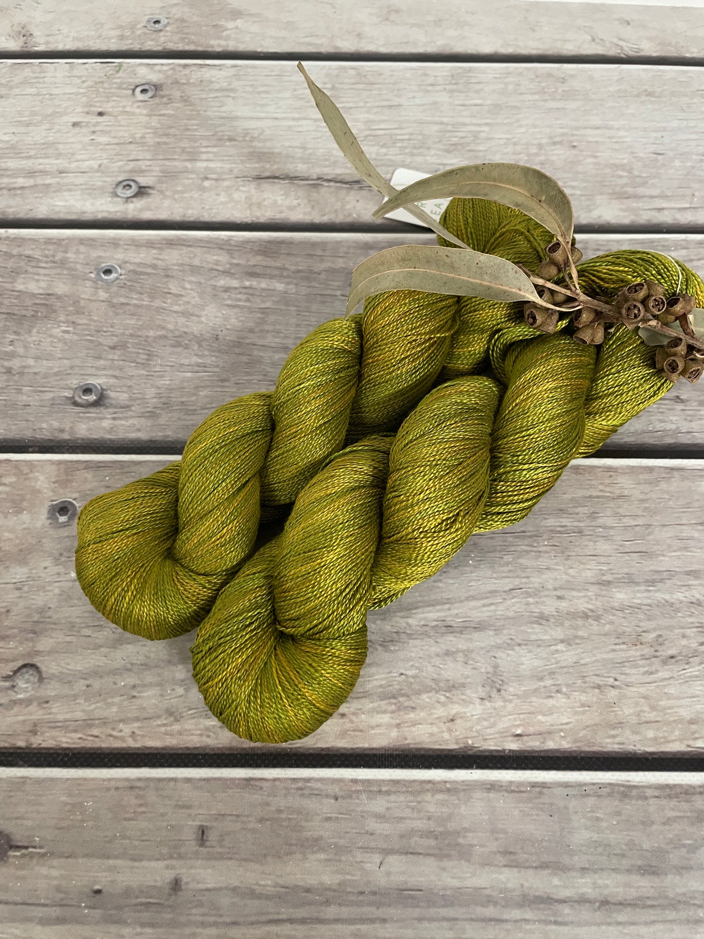 Pickle  - 3 ply pure silk yarn - Ginseng hl
