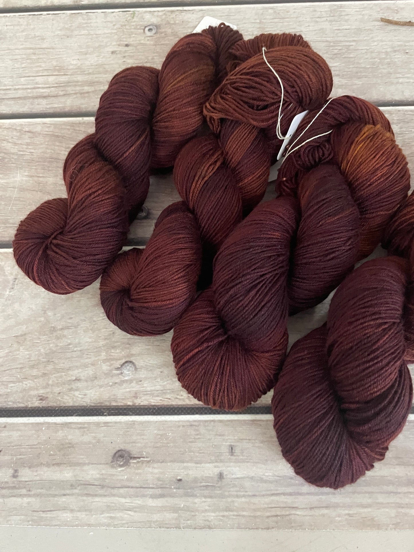 Chestnut ooak - 4 ply merino/nylon sock yarn - Darjeeling f