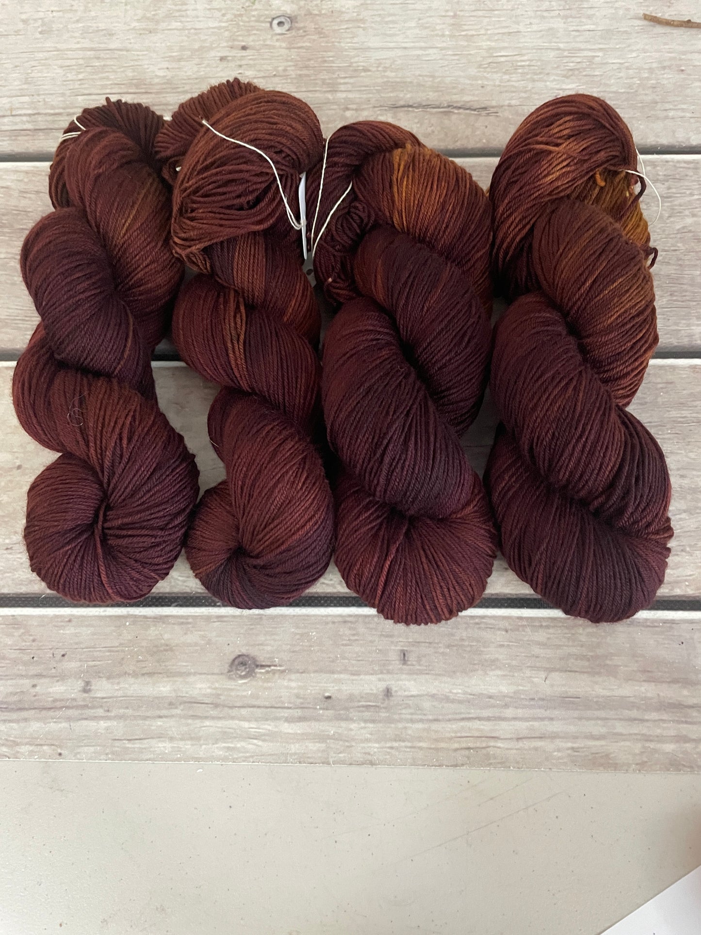 Chestnut ooak - 4 ply merino/nylon sock yarn - Darjeeling f