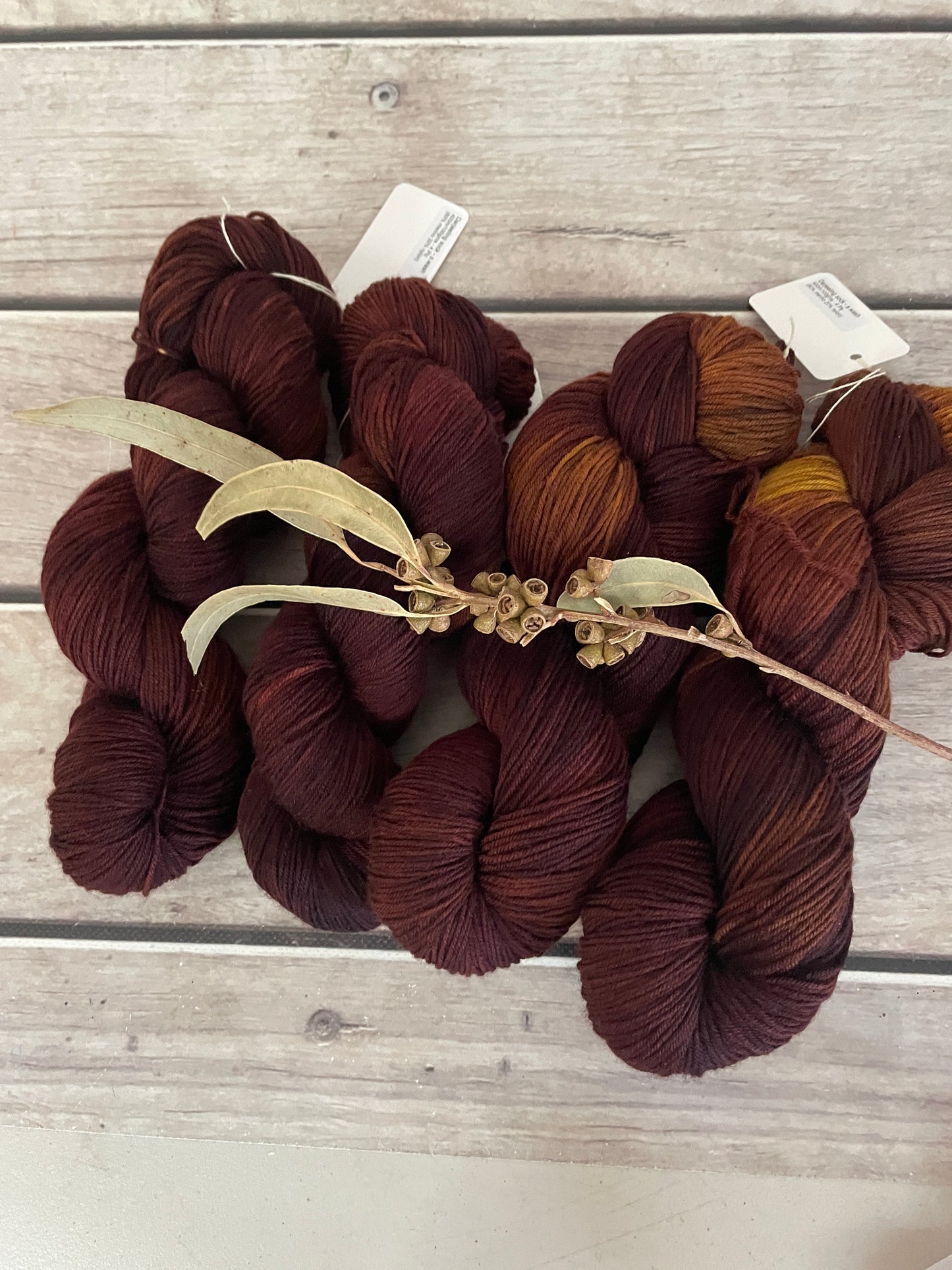 Chestnut ooak - 4 ply merino/nylon sock yarn - Darjeeling f