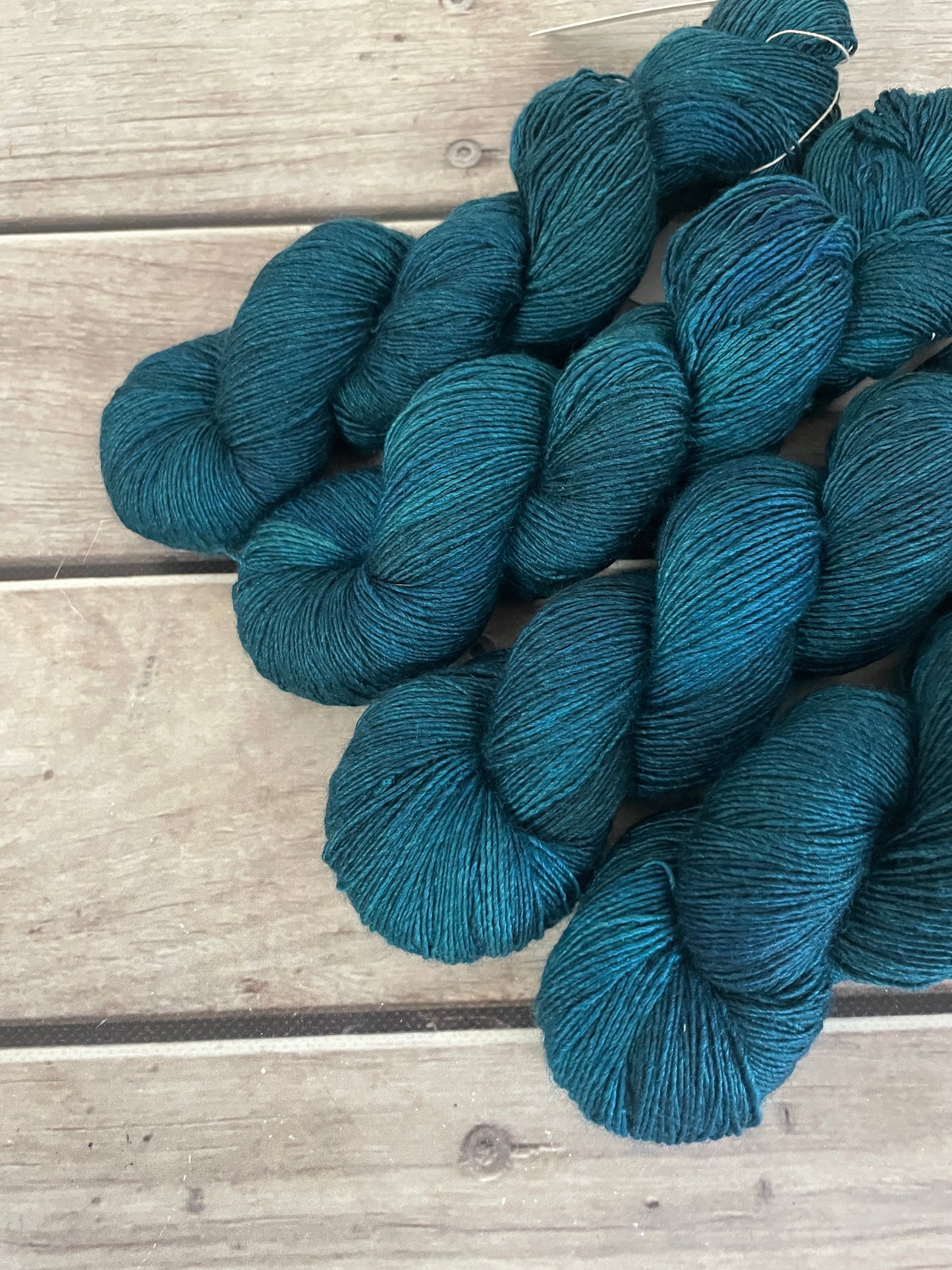 Vintage Button on Merino and Silk 4 ply single - Osmanthus