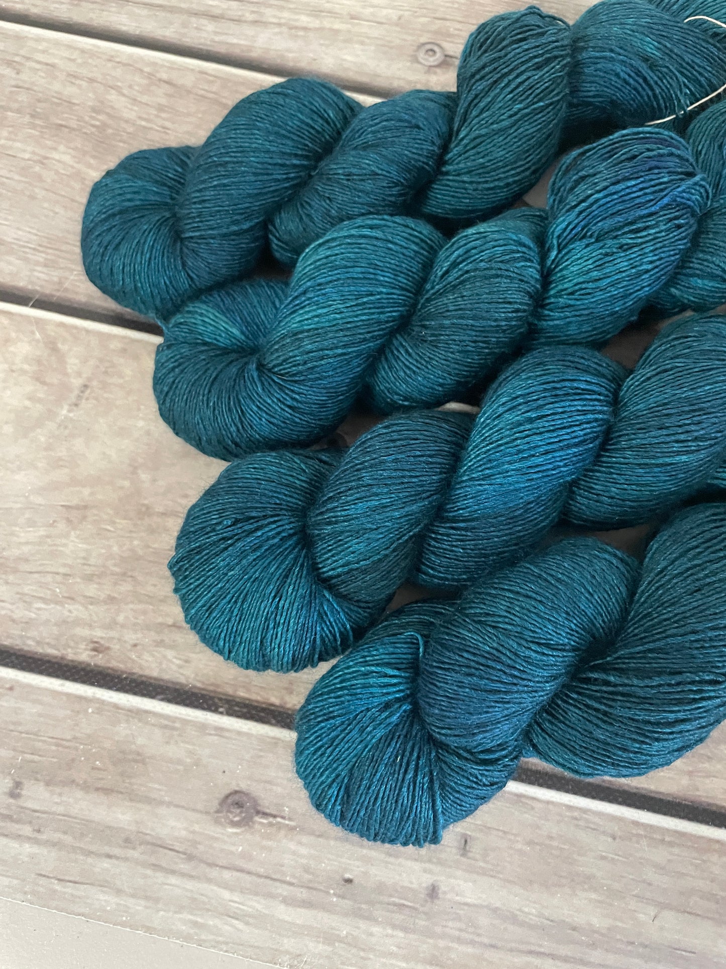 Vintage Button on Merino and Silk 4 ply single - Osmanthus