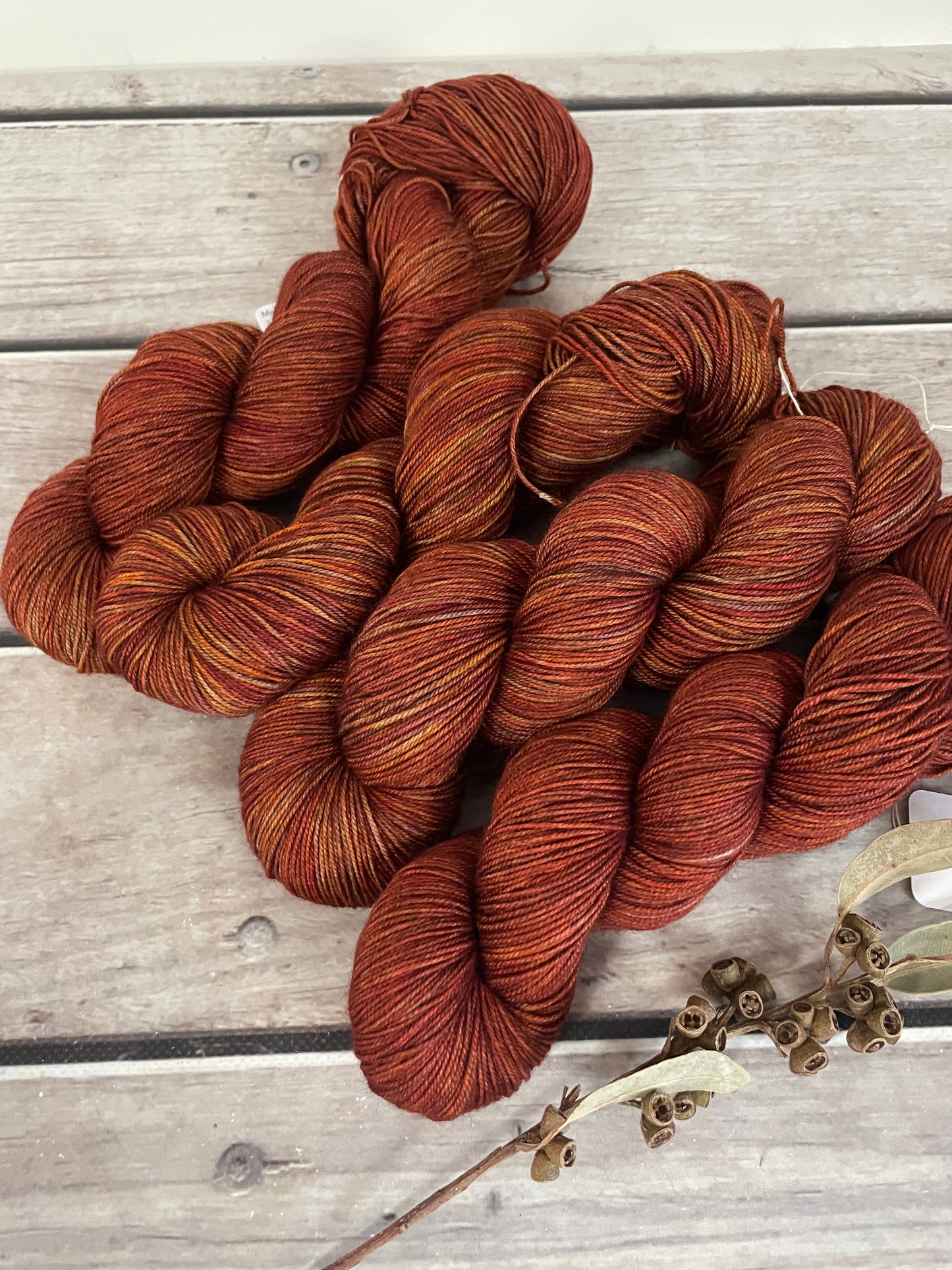 Red Kangaroo -  4 ply merino/silk/yak - Masala4