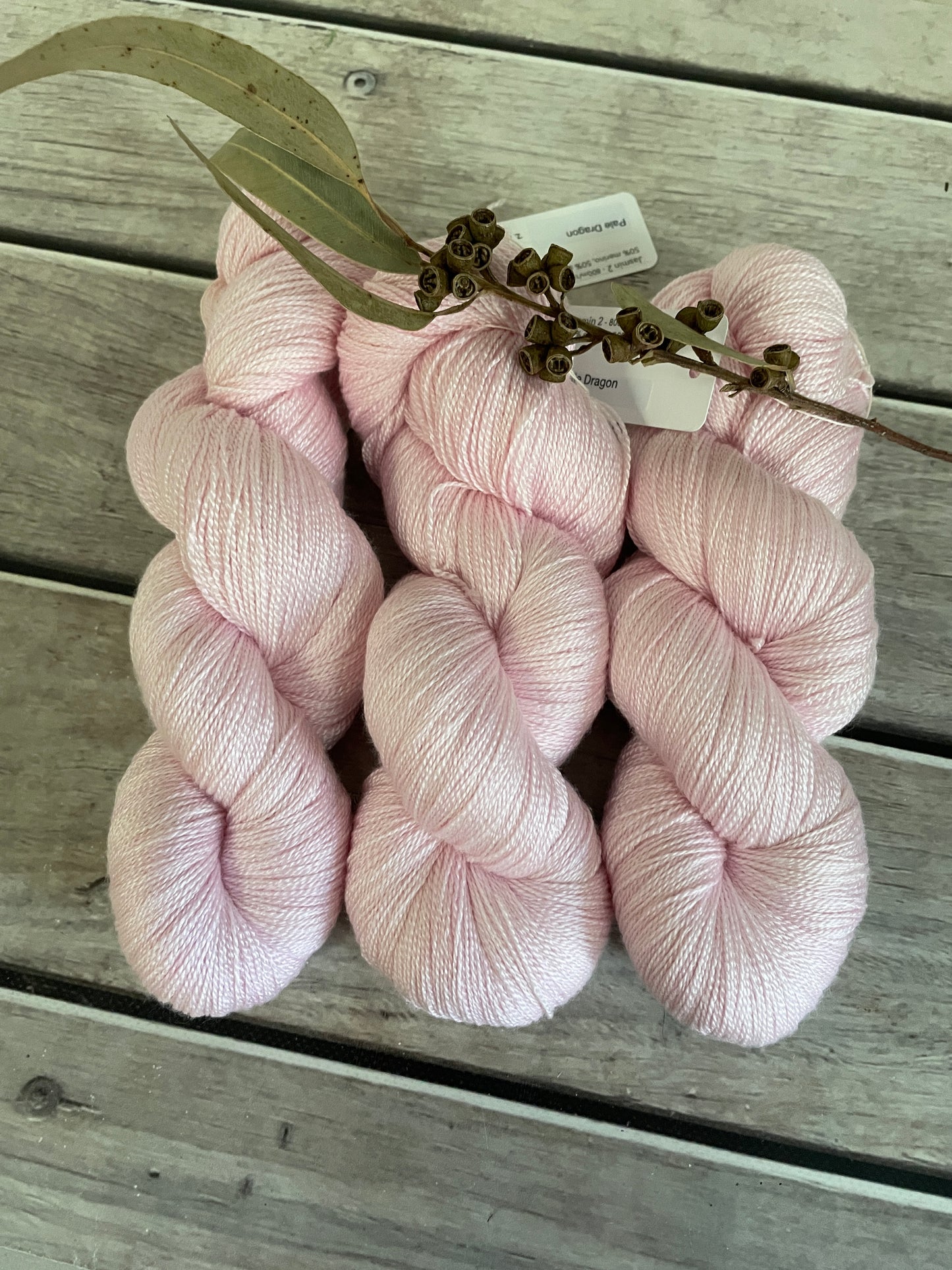 Pale Dragon - 2 ply/lace weight - silk and merino yarn - Jasmine 2