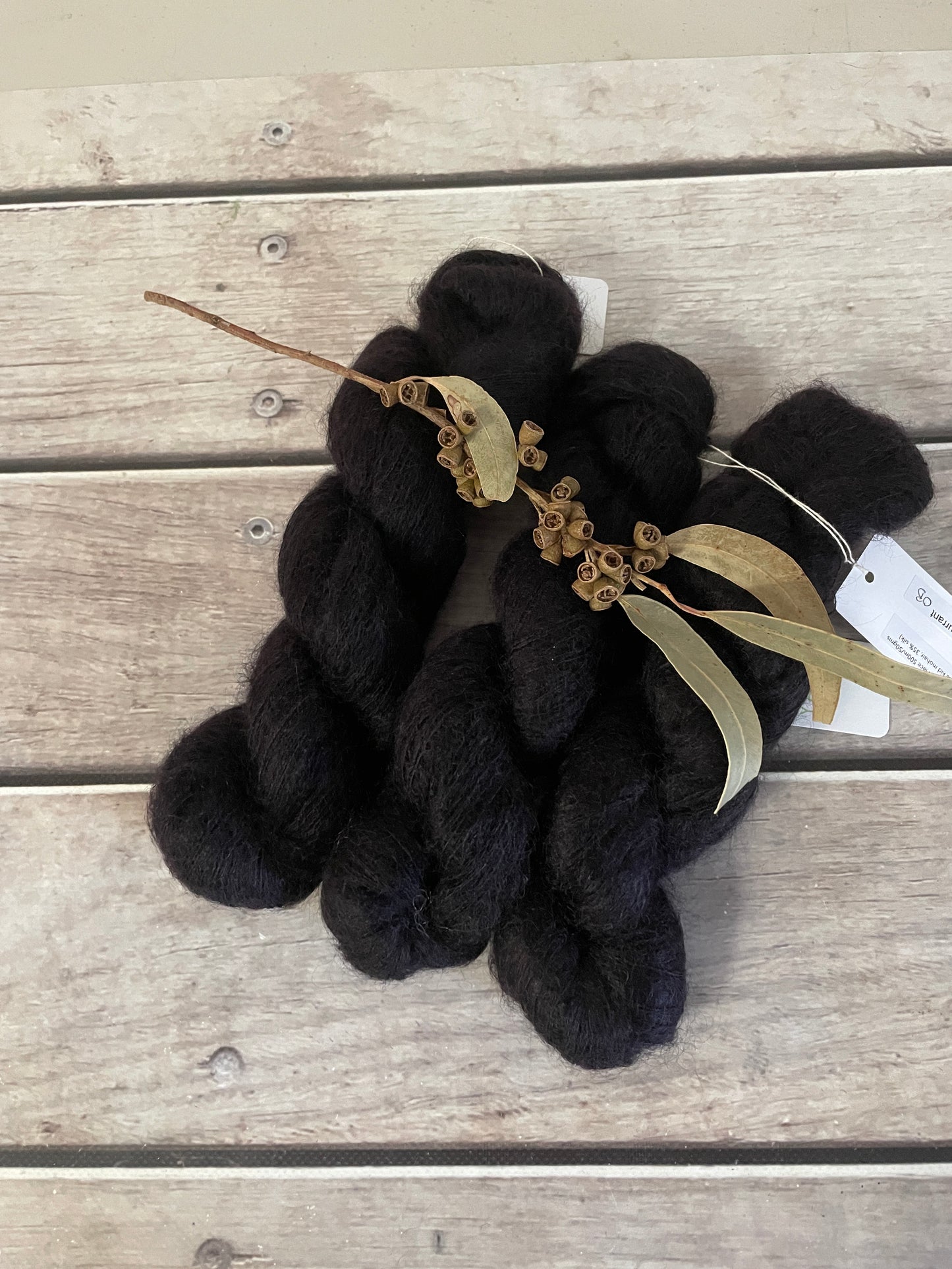 Blackcurrant OB - on Silk and Mohair - Shui Yun, 2 ply/laceweight