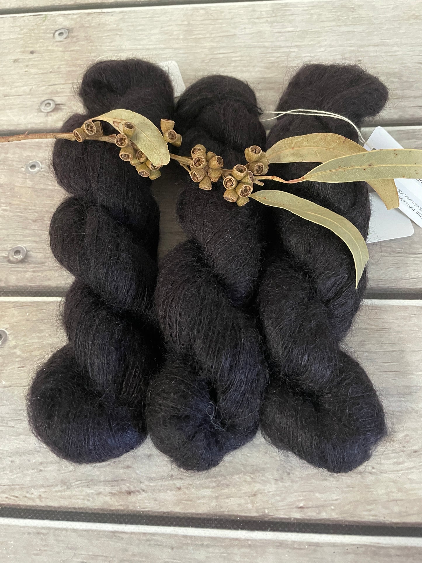 Blackcurrant OB - on Silk and Mohair - Shui Yun, 2 ply/laceweight