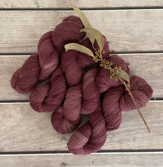 Love Triangle ooak - 4 ply merino/ nylon sock yarn- Darjeeling