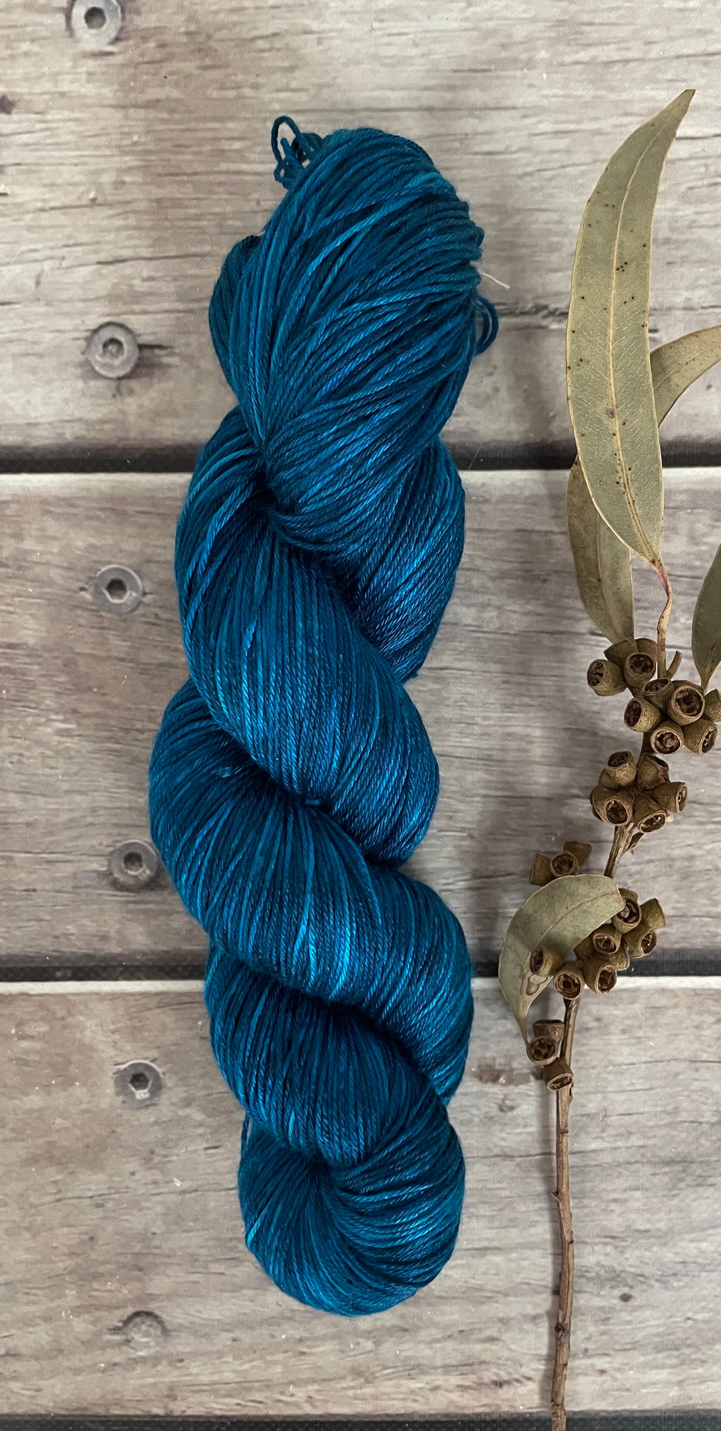 Azure Blue - 4 ply in Mulberry silk - Pekoe f