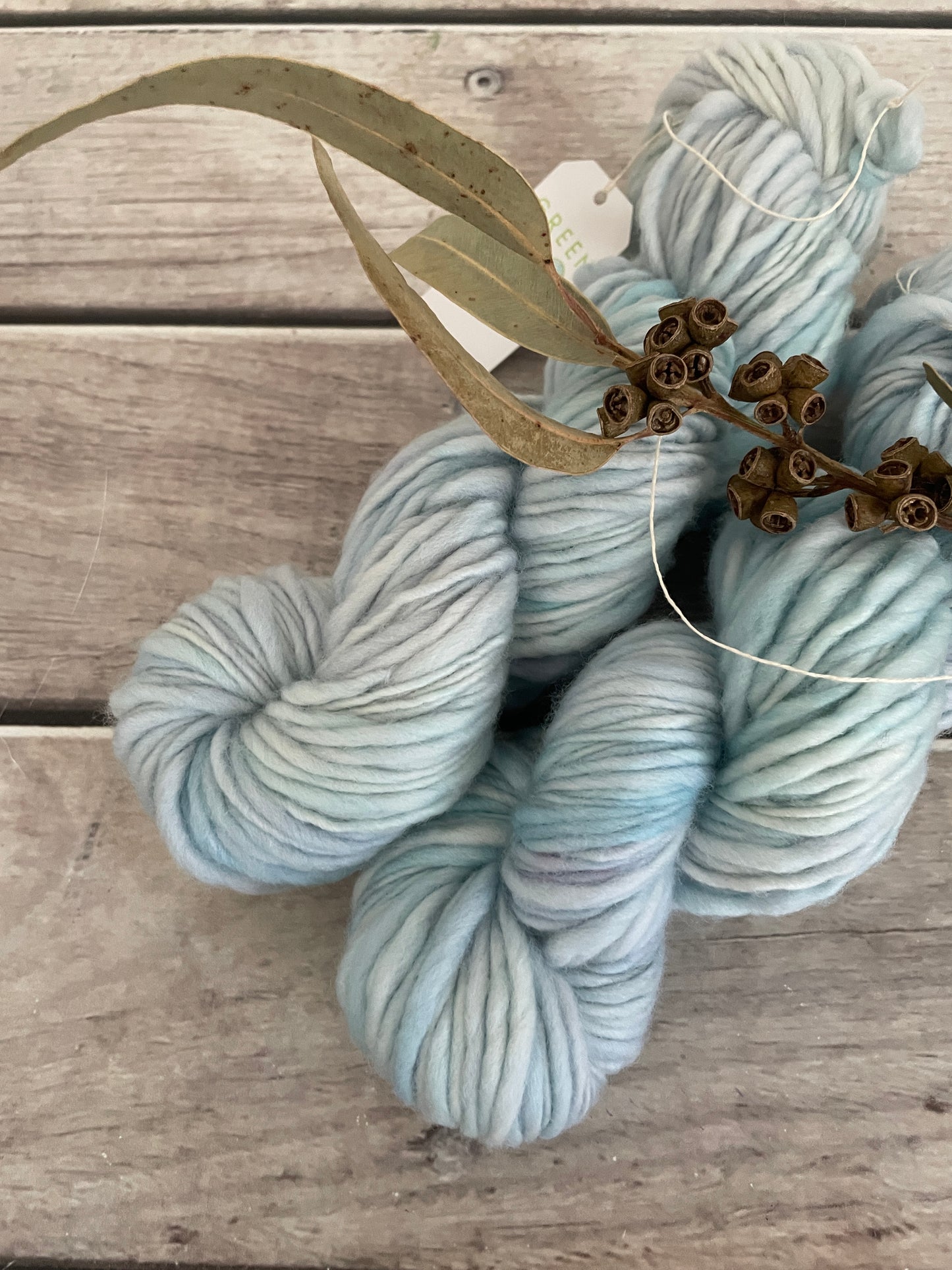 Ice Blue - 12 Ply sw merino singles - Guava