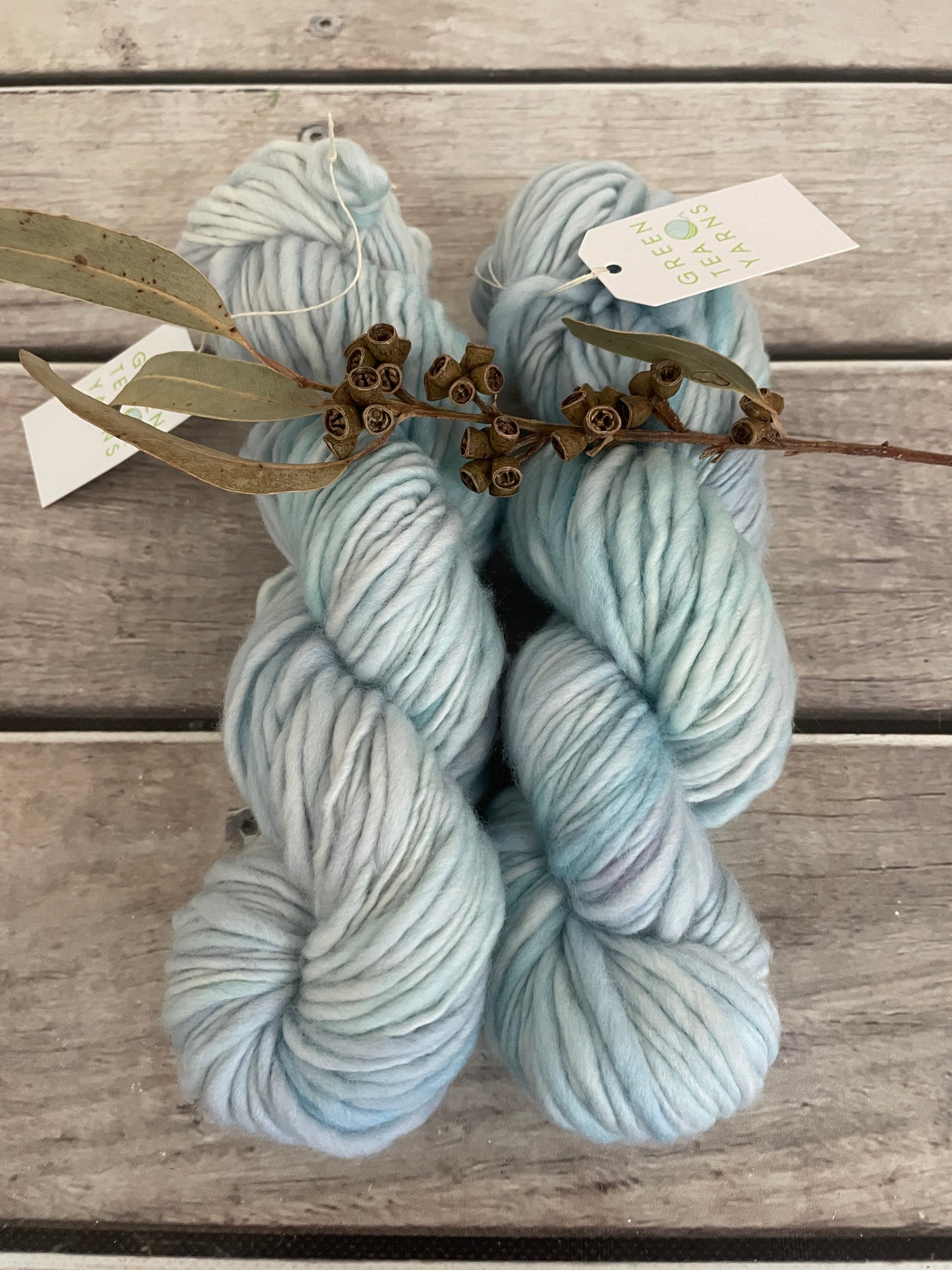 Ice Blue - 12 Ply sw merino singles - Guava