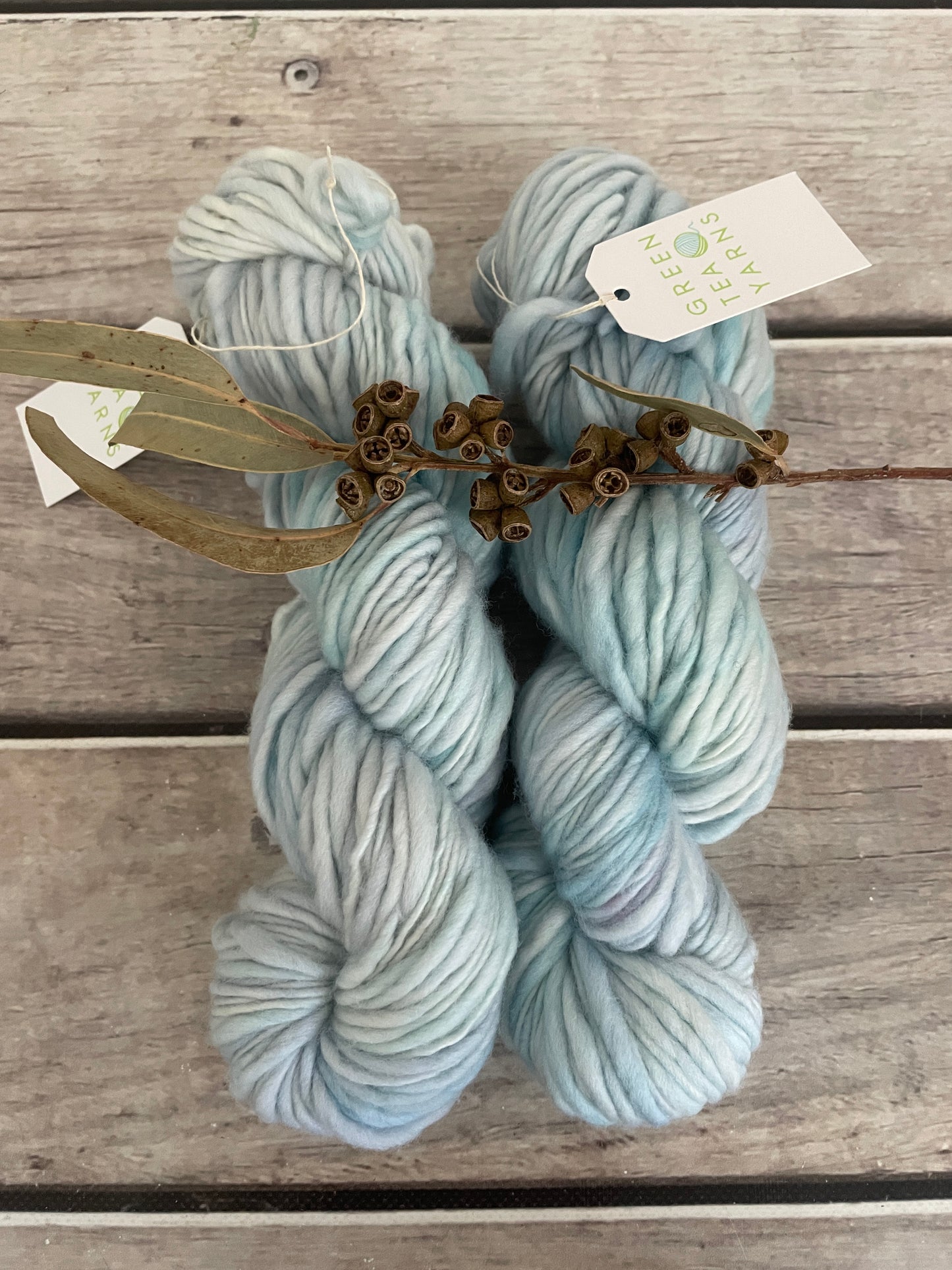 Ice Blue - 12 Ply sw merino singles - Guava