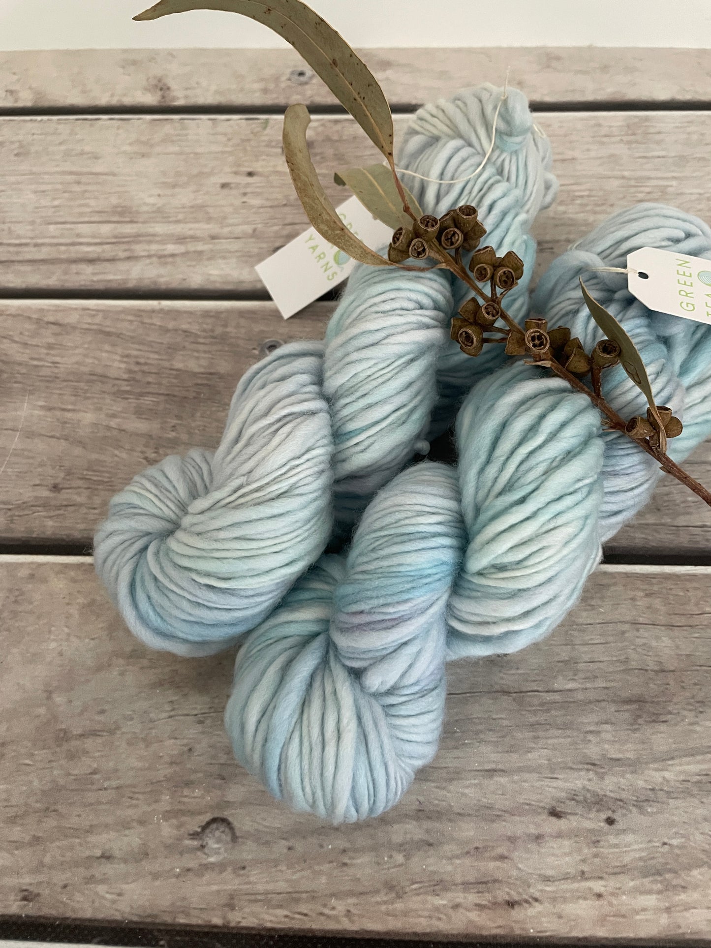 Ice Blue - 12 Ply sw merino singles - Guava