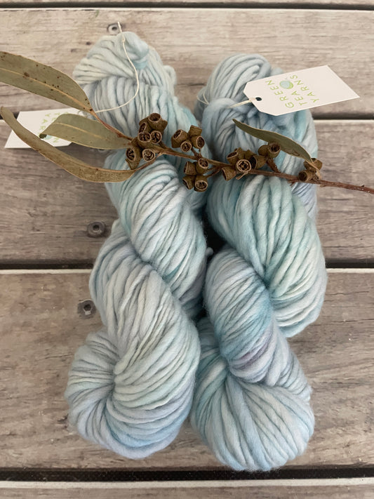 Ice Blue - 12 Ply sw merino singles - Guava