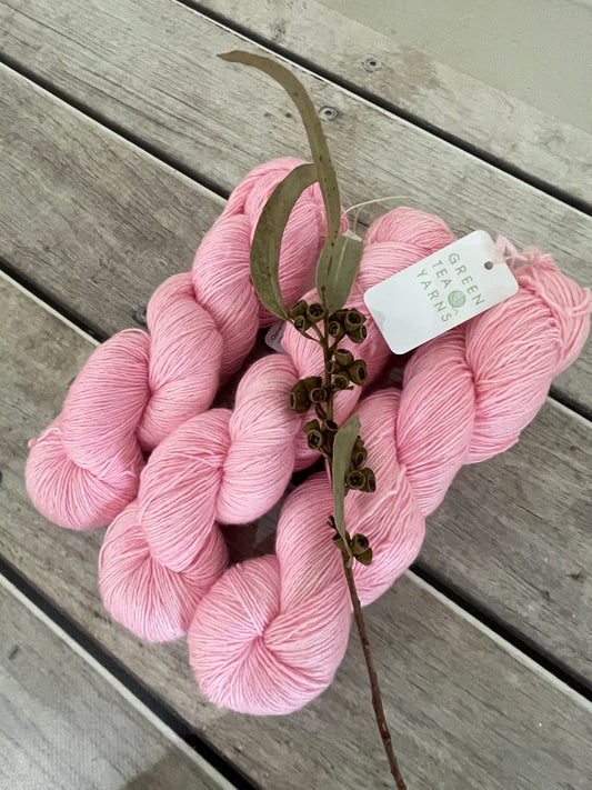 Rosette Pink ooak - Merino/ Silk 4 ply single - Osmanthus4