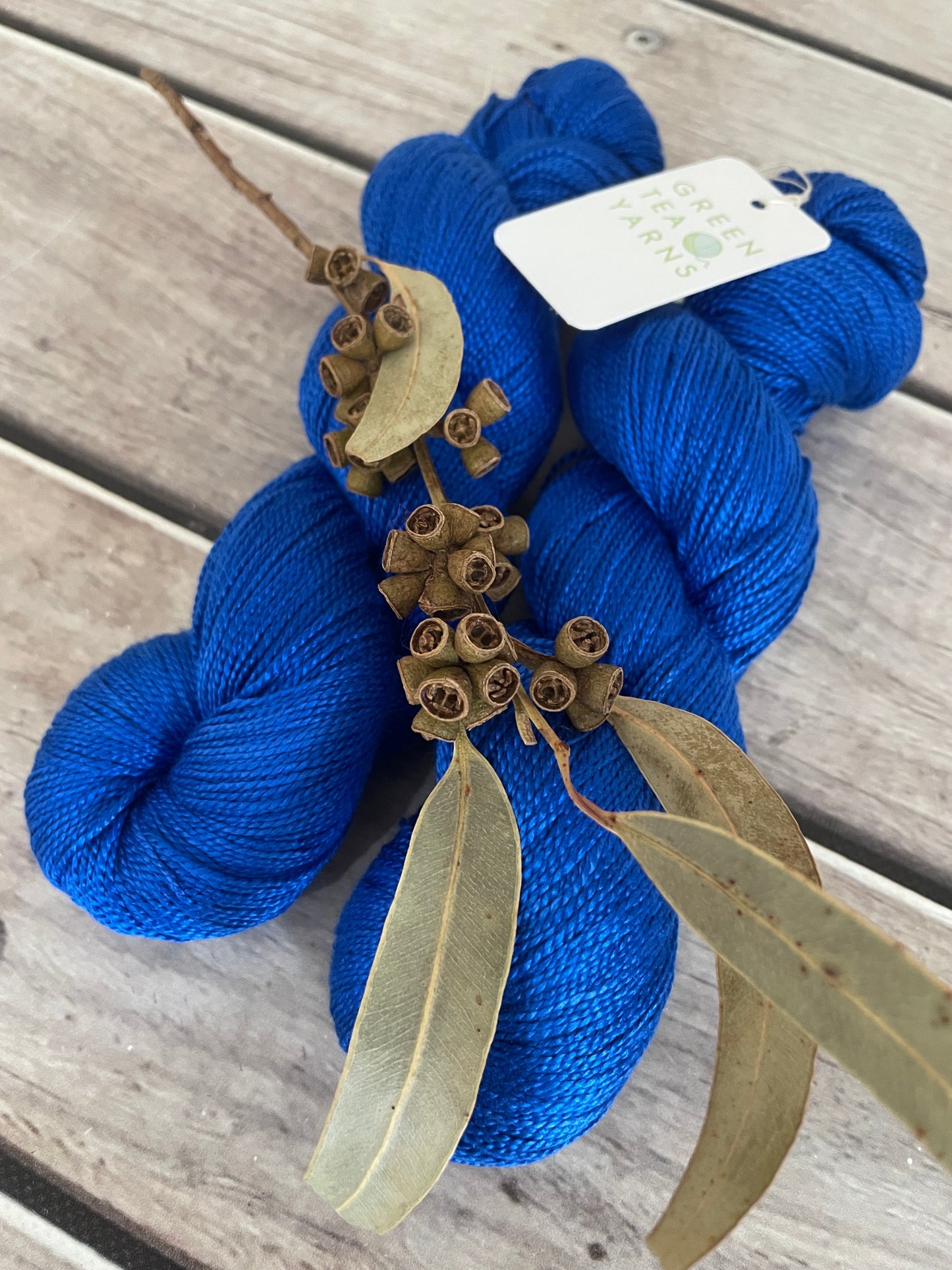 Electric Blue - 4 ply silk  - Ginseng f