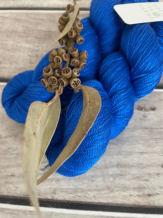 Electric Blue - 4 ply silk  - Ginseng f