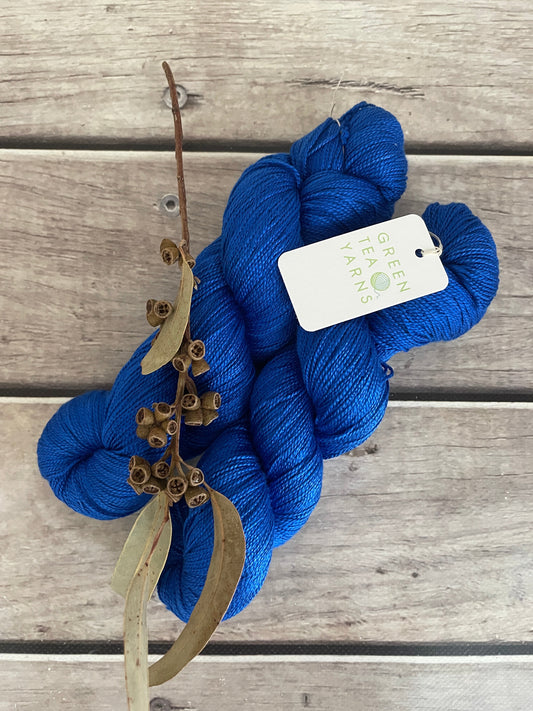 Electric Blue - 4 ply silk  - Ginseng f