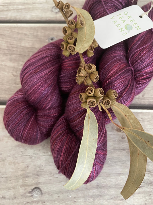 Raspberry Beret - 2 Ply in Silk & Alpaca - Echinacea
