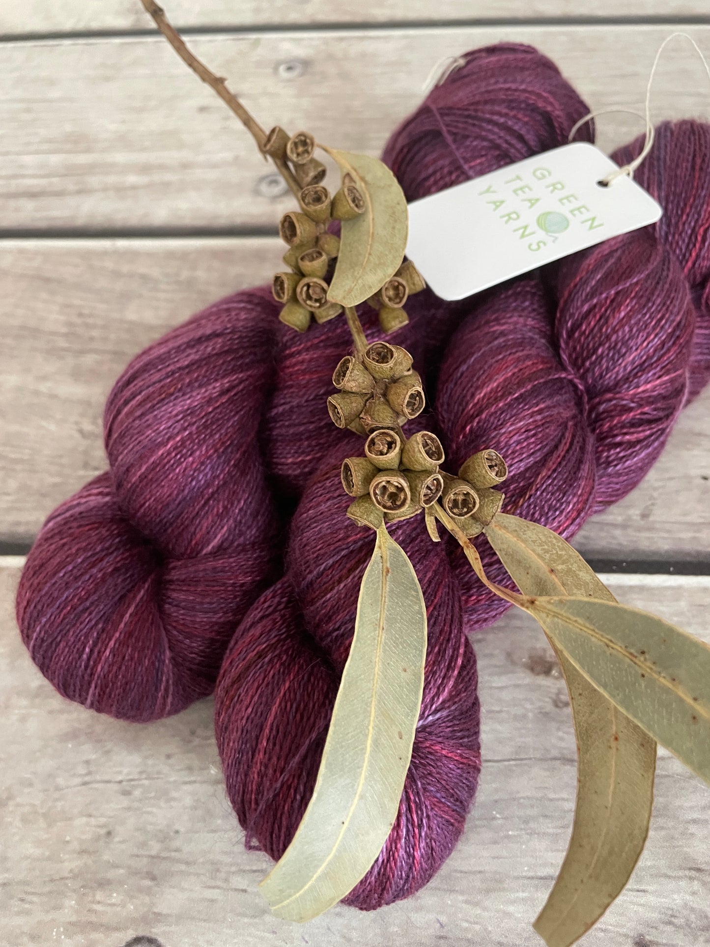 Raspberry Beret - 2 Ply in Silk & Alpaca - Echinacea