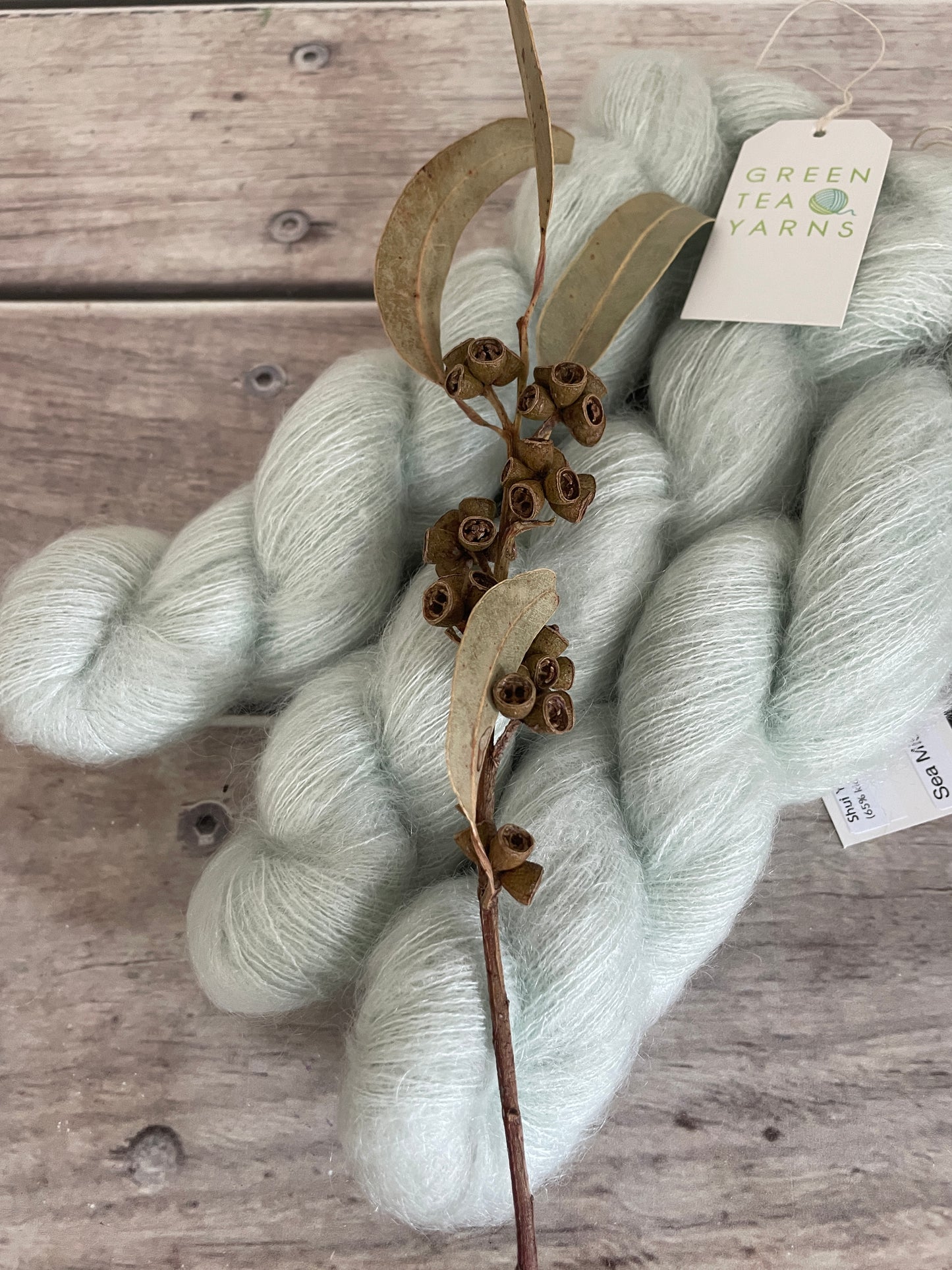 Sea Mist OB - on Shui Yun - Silk and Mohair - lace 2 ply
