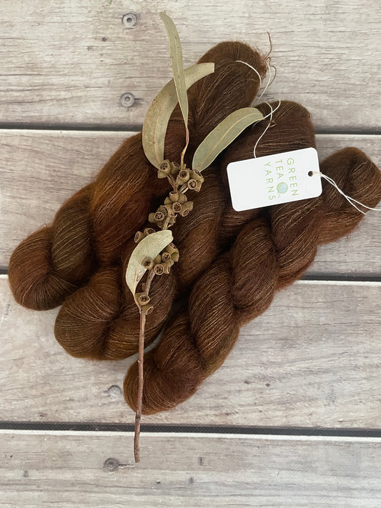 Dry Earth OB - on Silk and Mohair - Shui Yun, 2 ply/laceweight