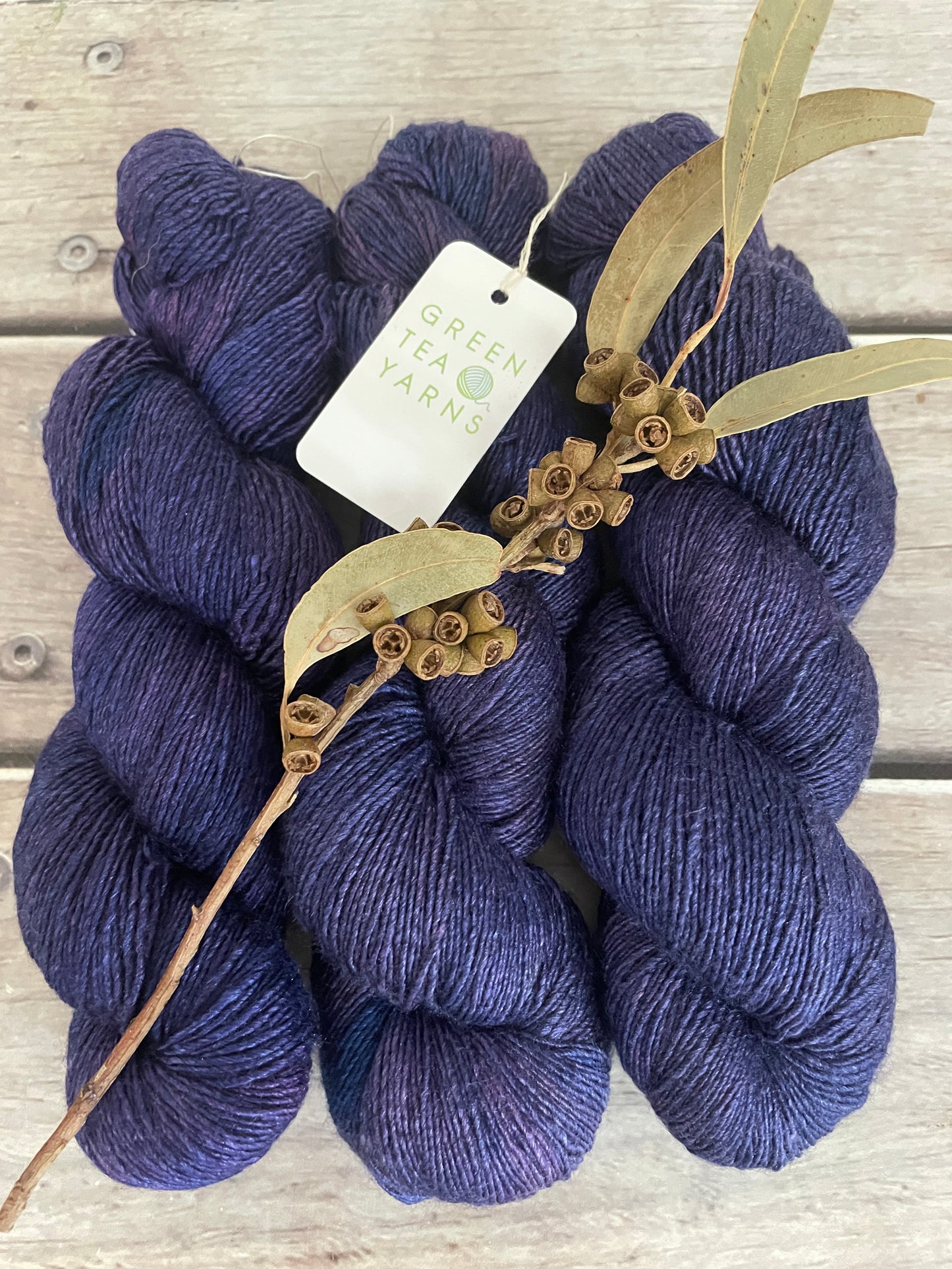 Percy's Purple -  Merino and Silk 4 ply single - Osmanthus