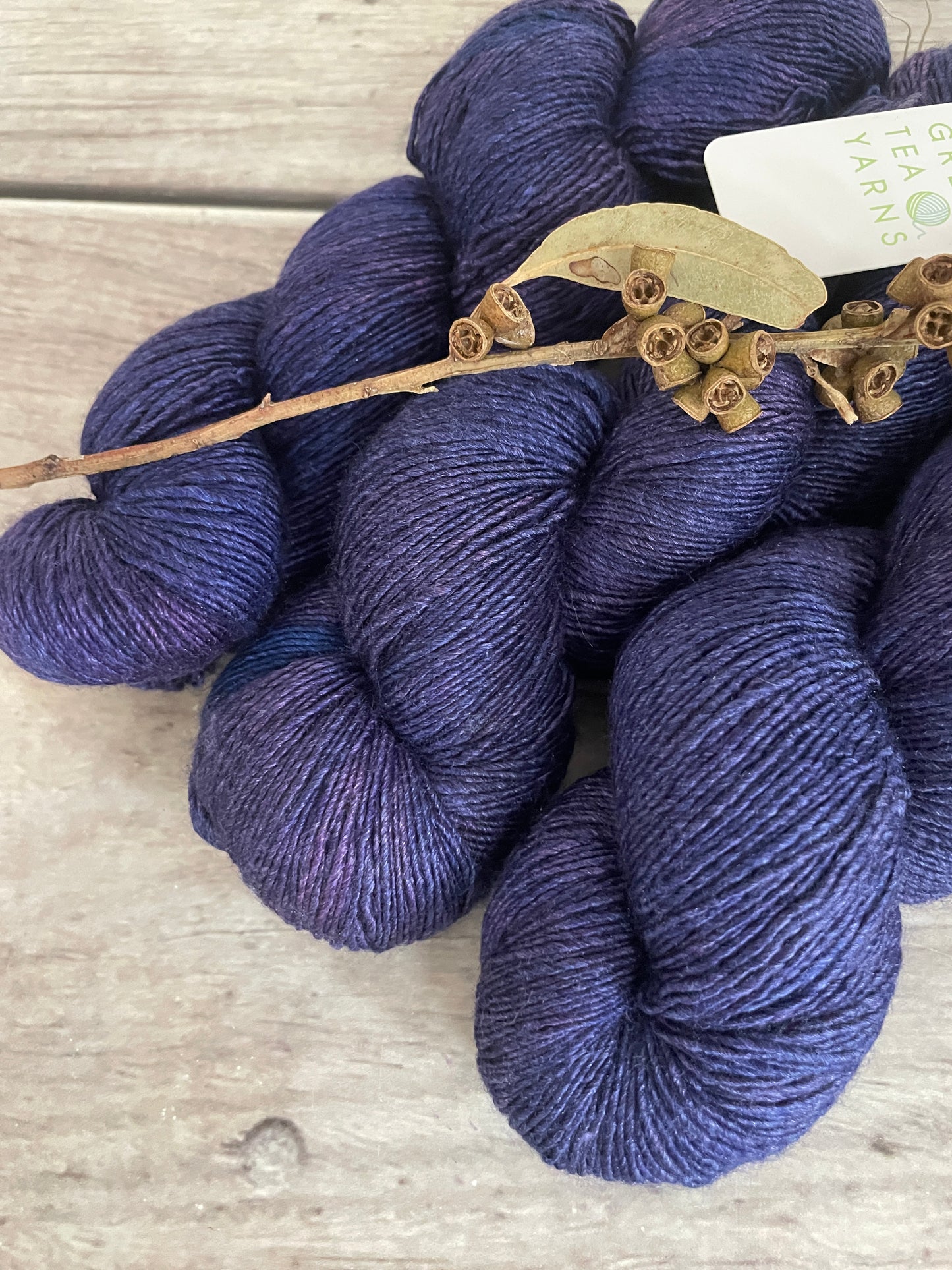 Percy's Purple -  Merino and Silk 4 ply single - Osmanthus