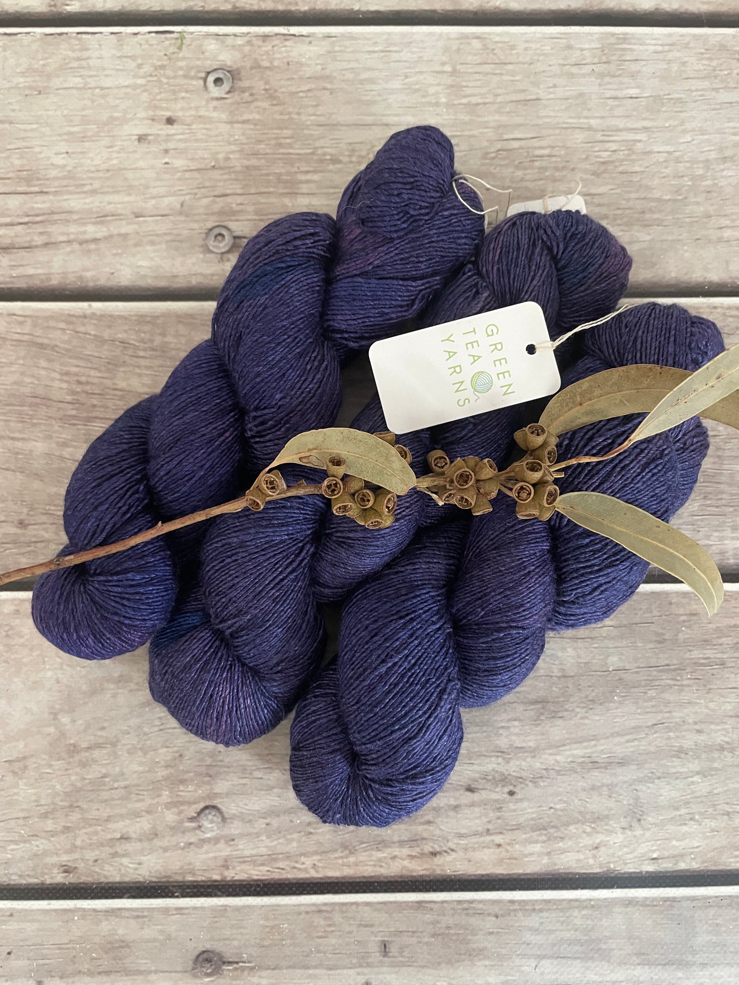 Percy's Purple -  Merino and Silk 4 ply single - Osmanthus