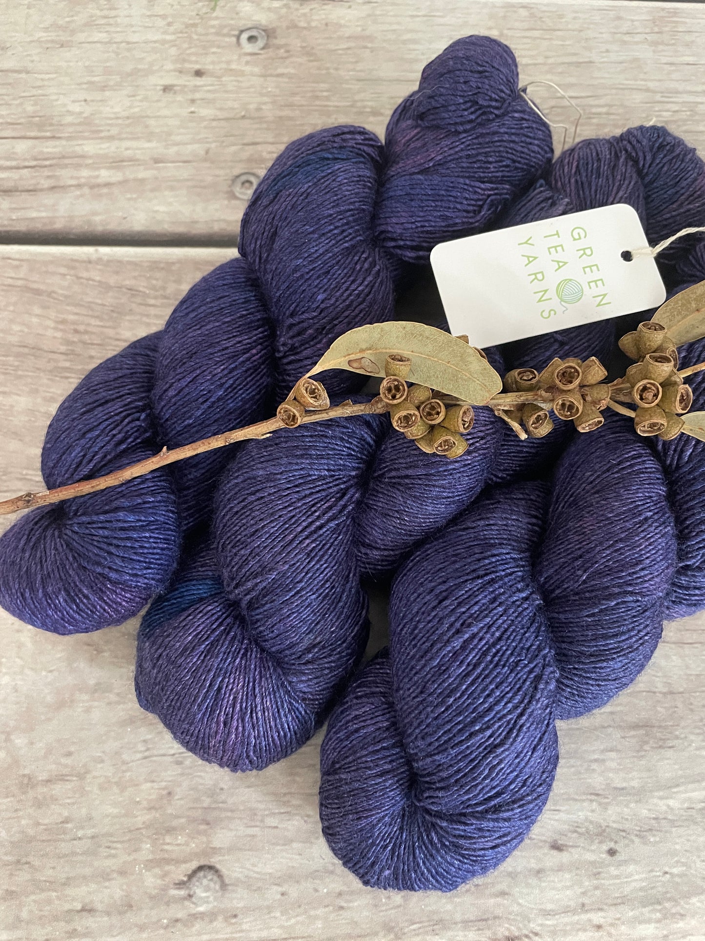 Percy's Purple -  Merino and Silk 4 ply single - Osmanthus
