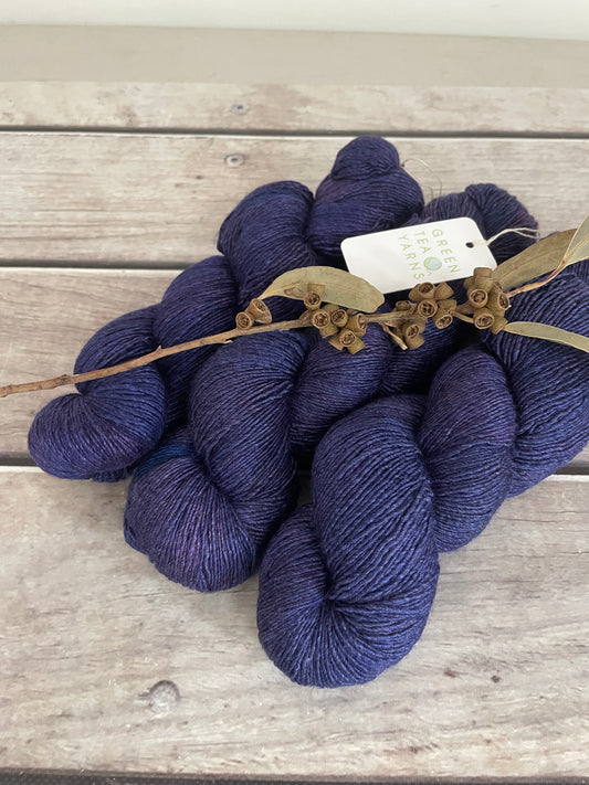 Percy's Purple -  Merino and Silk 4 ply single - Osmanthus