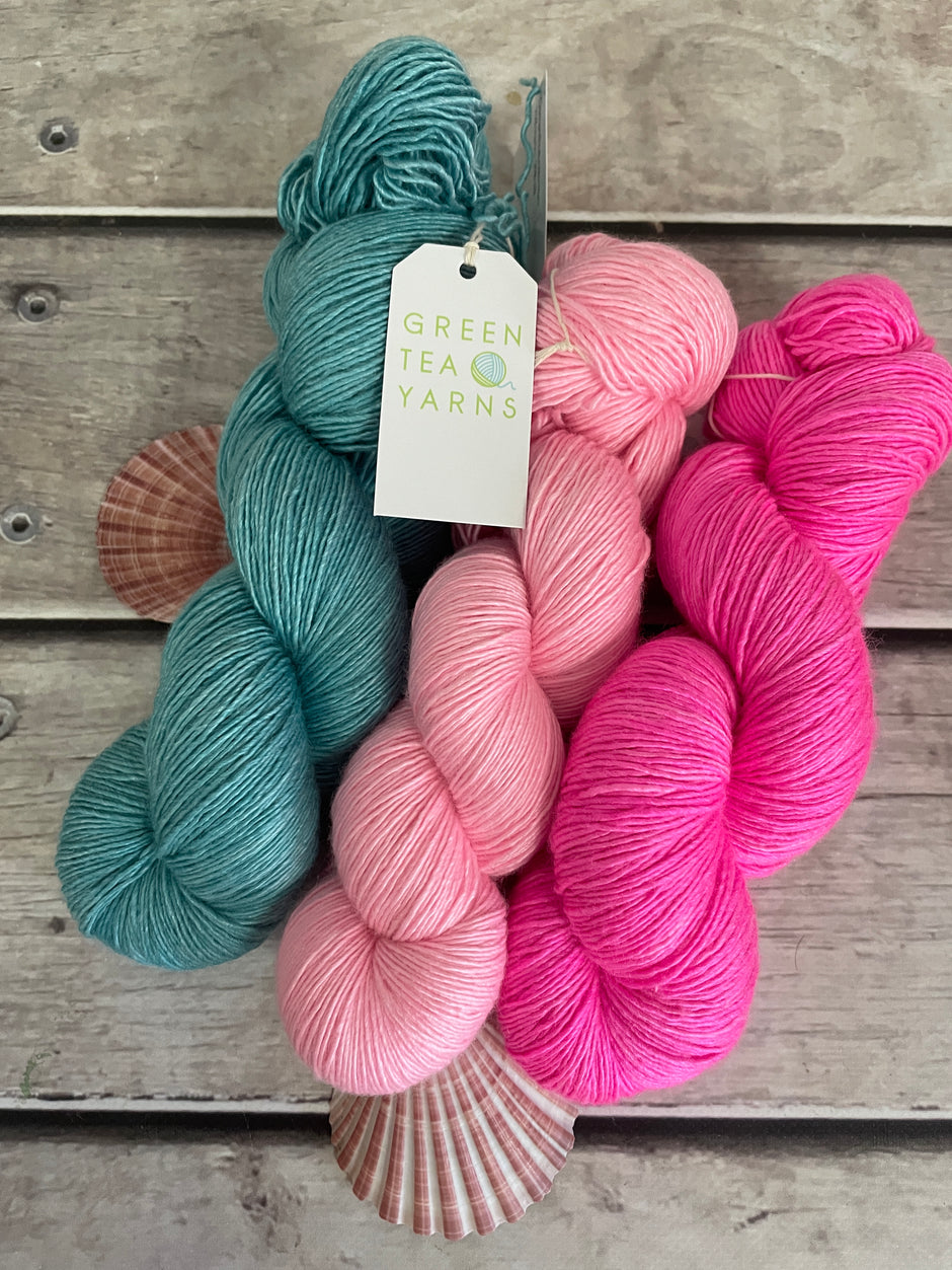 Green Tea Yarns home to some beautiful hand dyed one of a kind yarns
