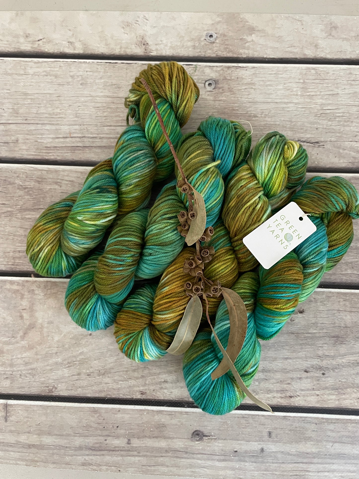 Golden Mangrove ooak - Darjeeling DK sock yarn - 8 ply