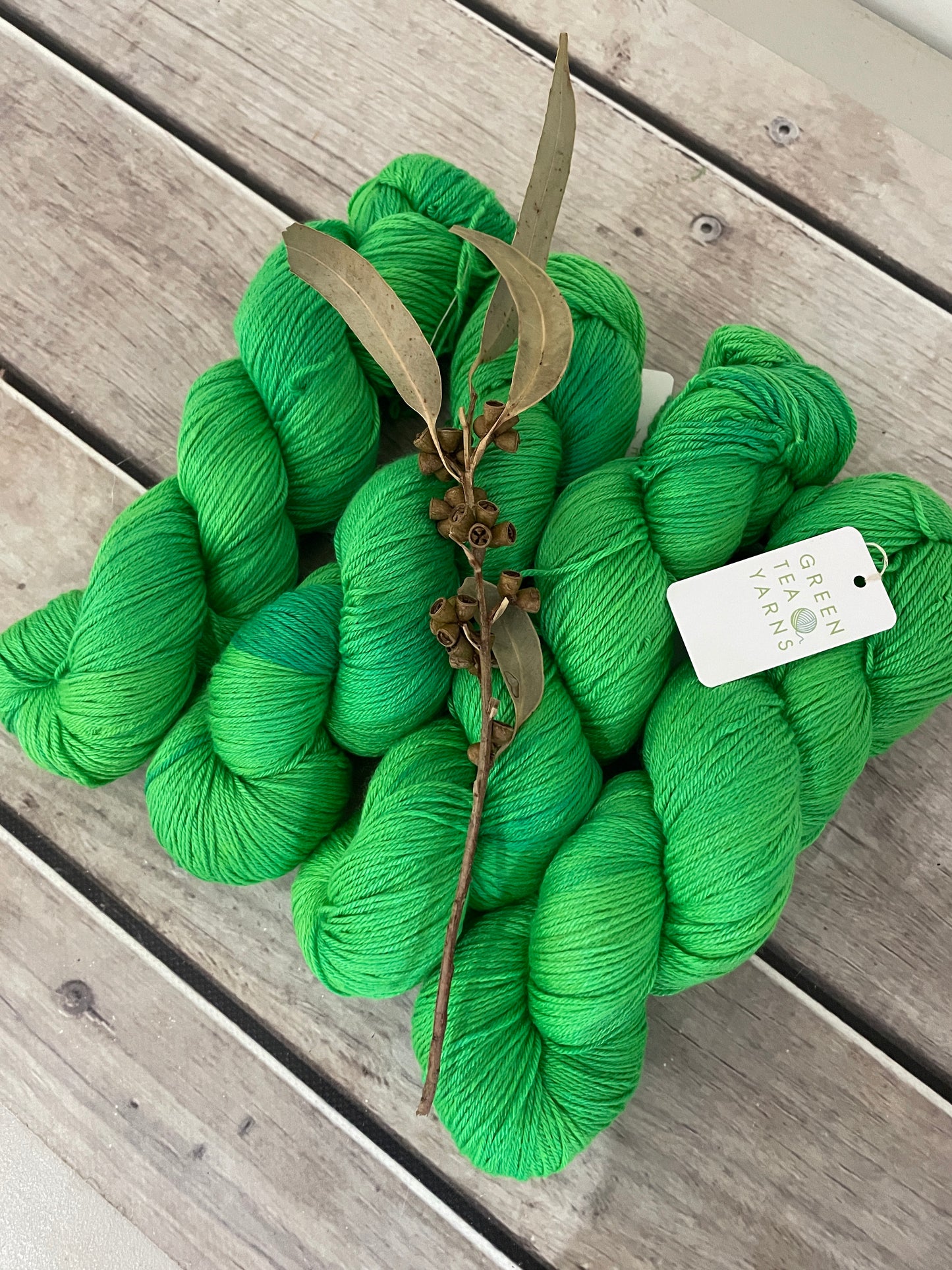 Get Seen Green ooak - Merino/silk - 4 Ply - Jasmine
