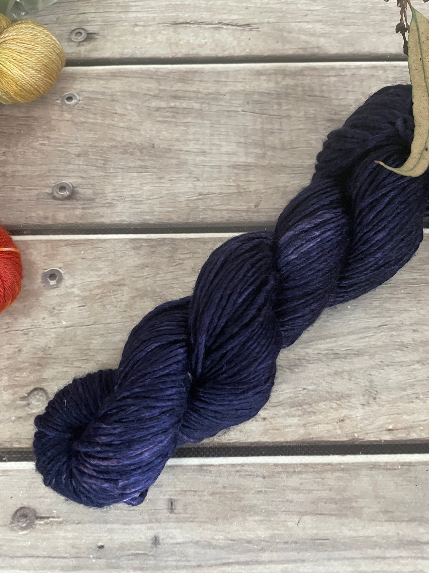 Percy's Purple - 10 ply merino/silk singles - Peach