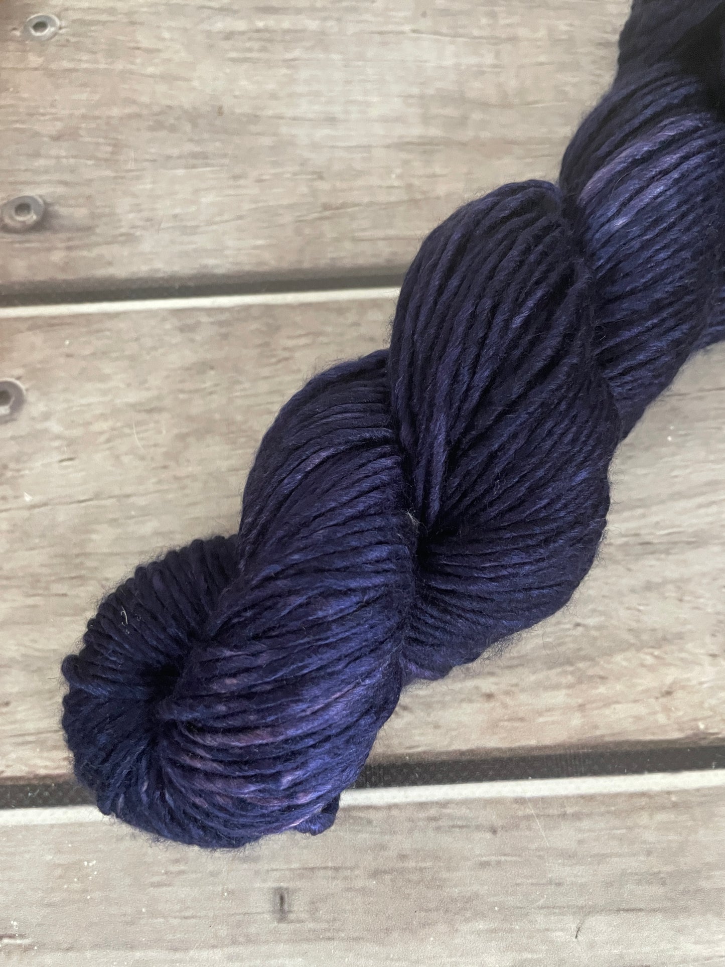Percy's Purple - 10 ply merino/silk singles - Peach